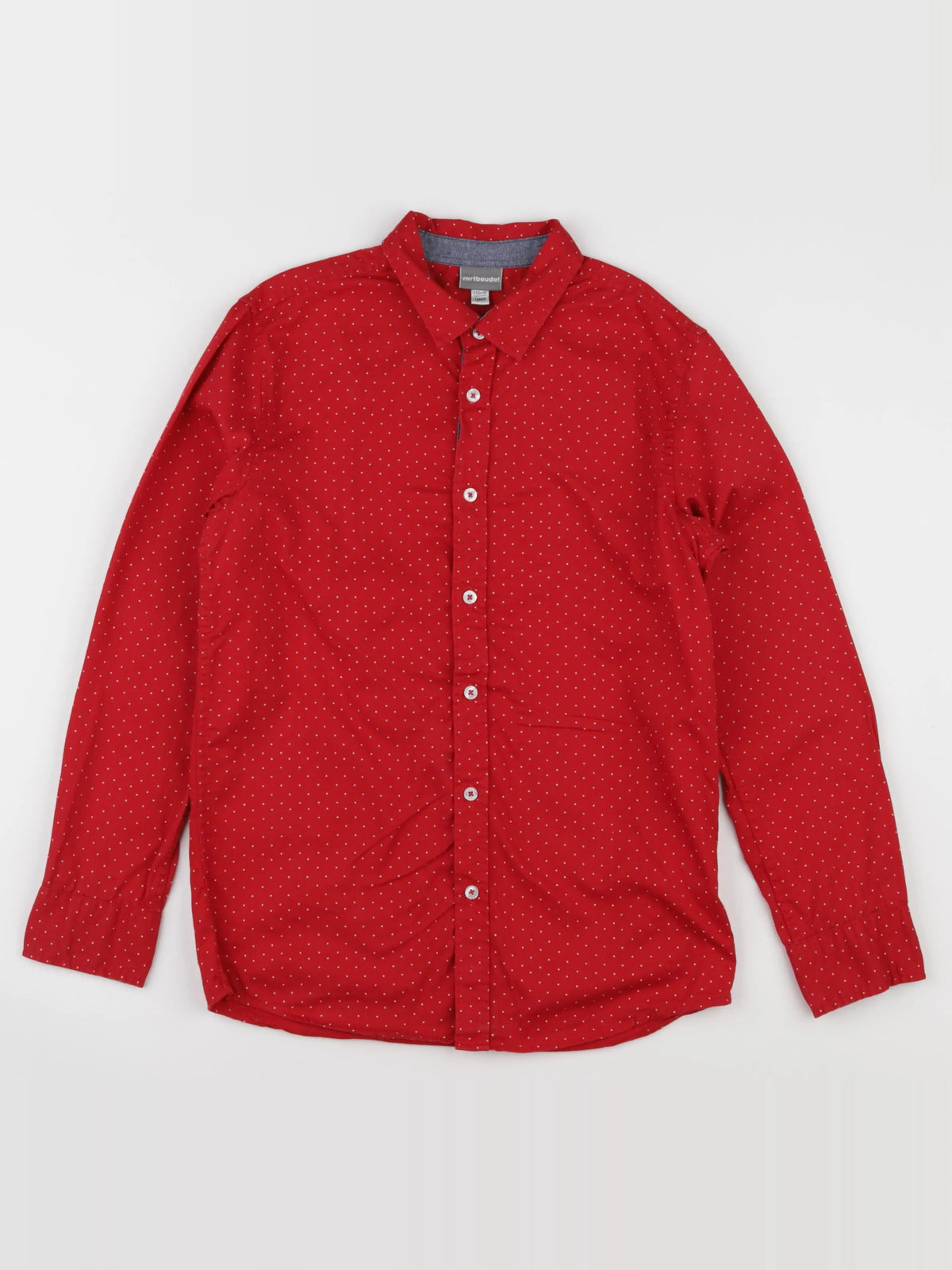 Vertbaudet - chemise rouge - 12 ans