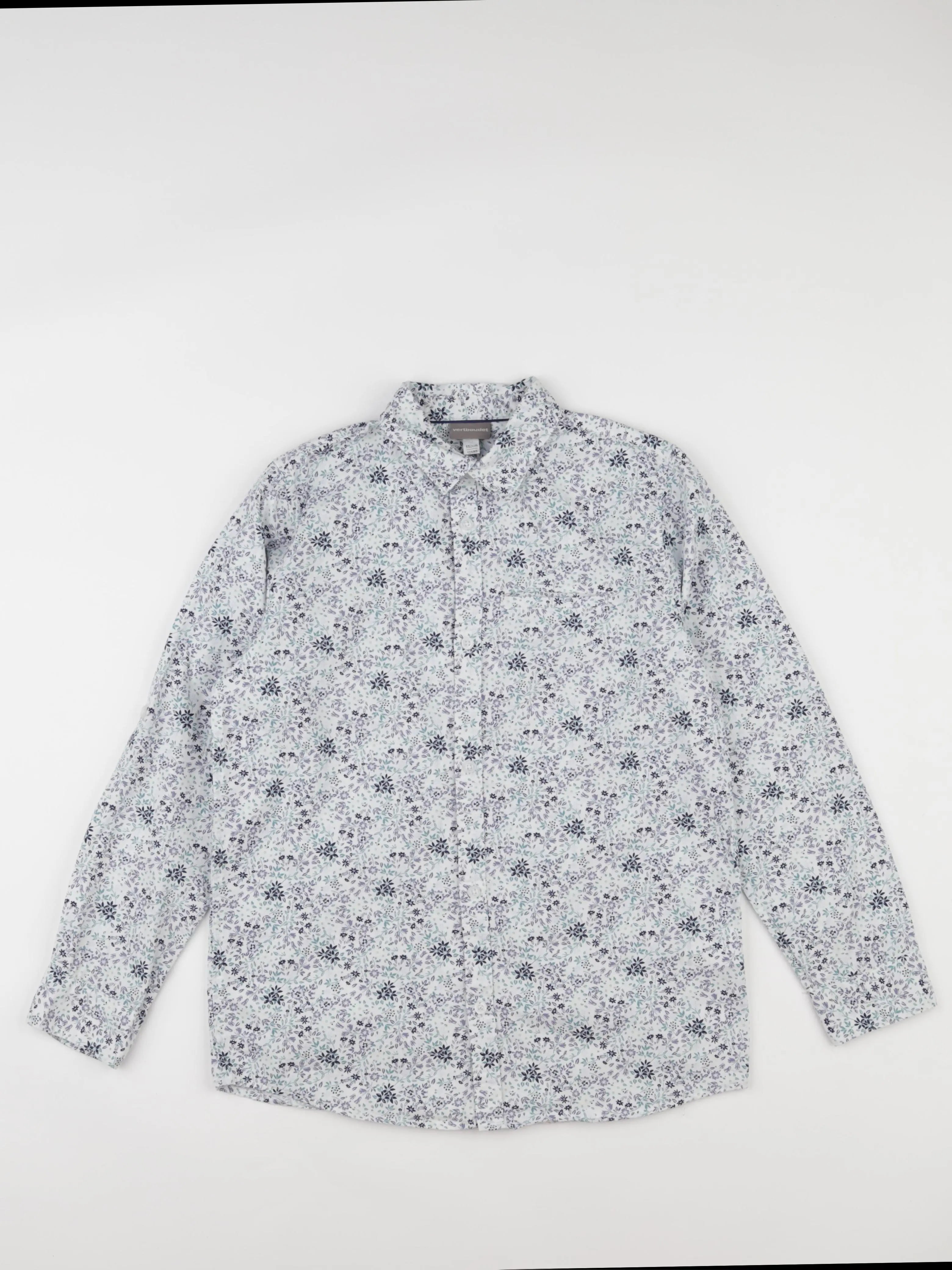 Vertbaudet - chemise blanc, bleu - 12 ans