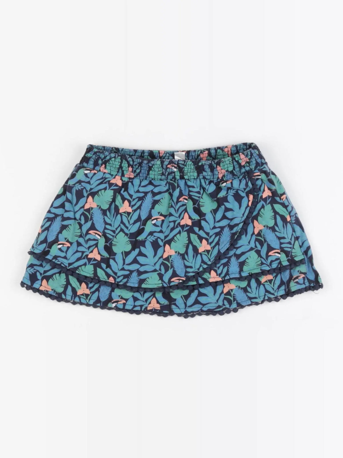 Vertbaudet - jupe short bleu - 2 ans