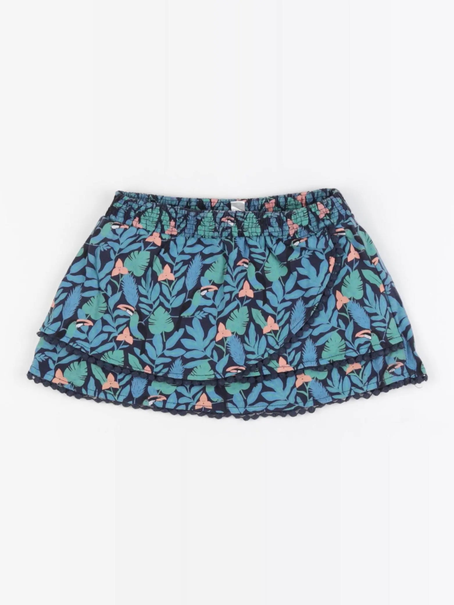 Vertbaudet - jupe short bleu - 2 ans