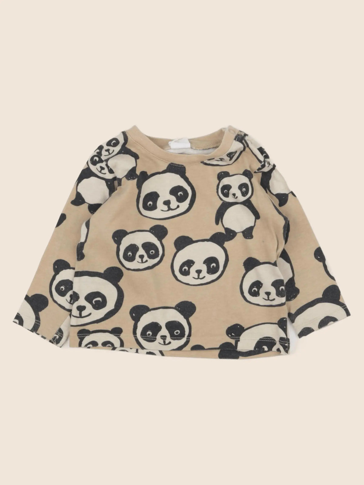 H&M - tee-shirt marron, beige - 4/6 mois
