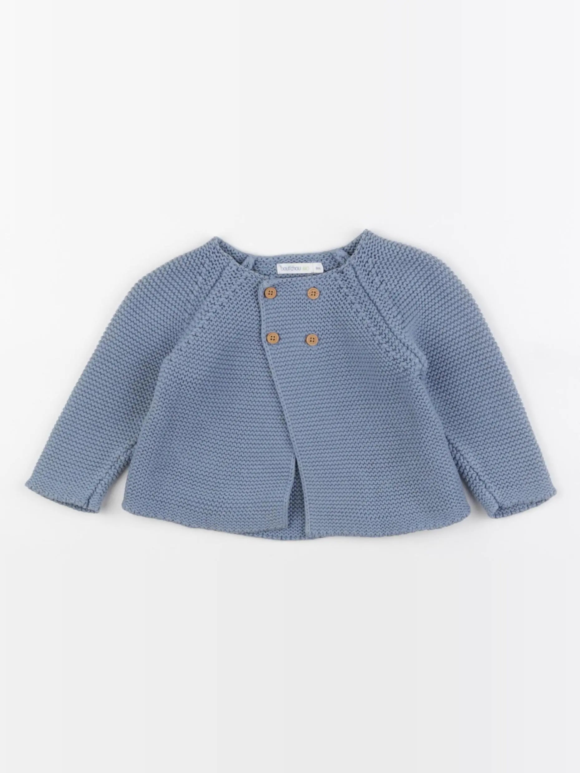 Boutchou - gilet bleu - 9 mois