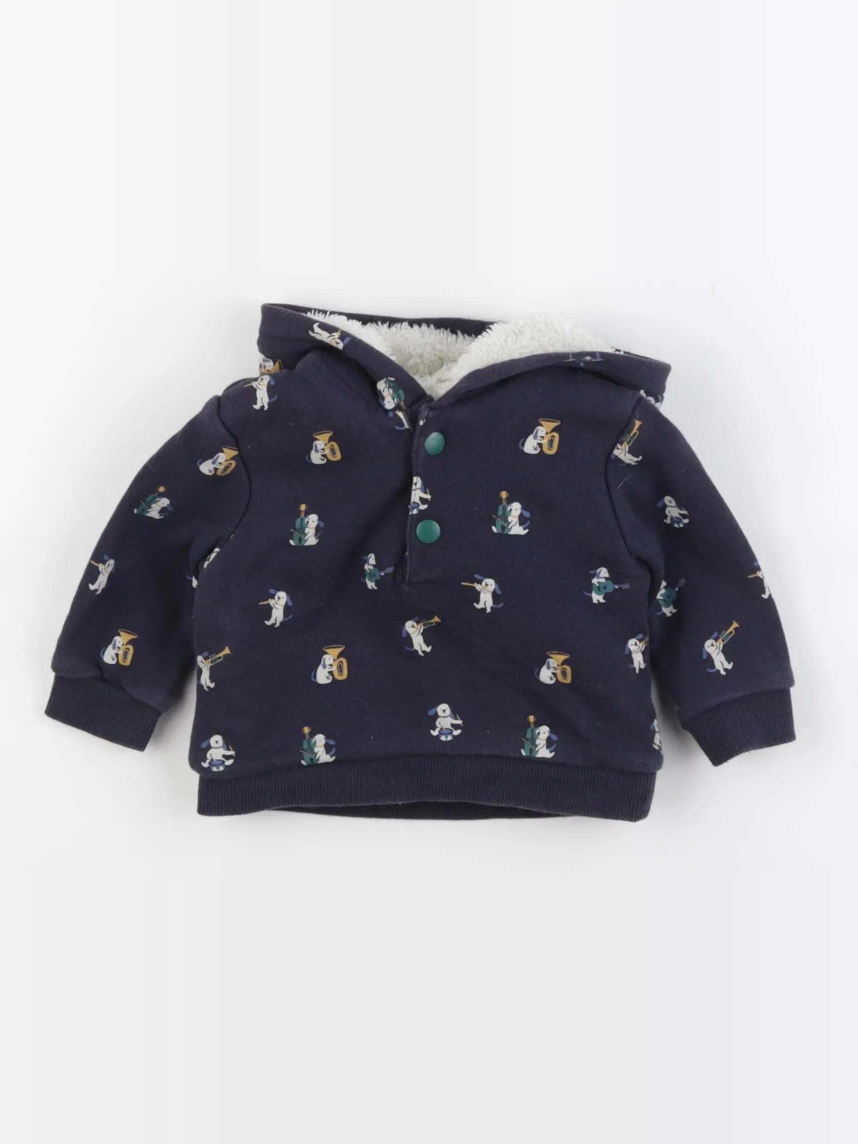 Boutchou - sweat bleu - 6 mois