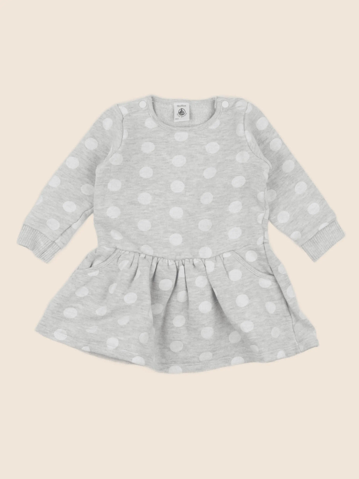 Petit Bateau - robe gris - 18 mois