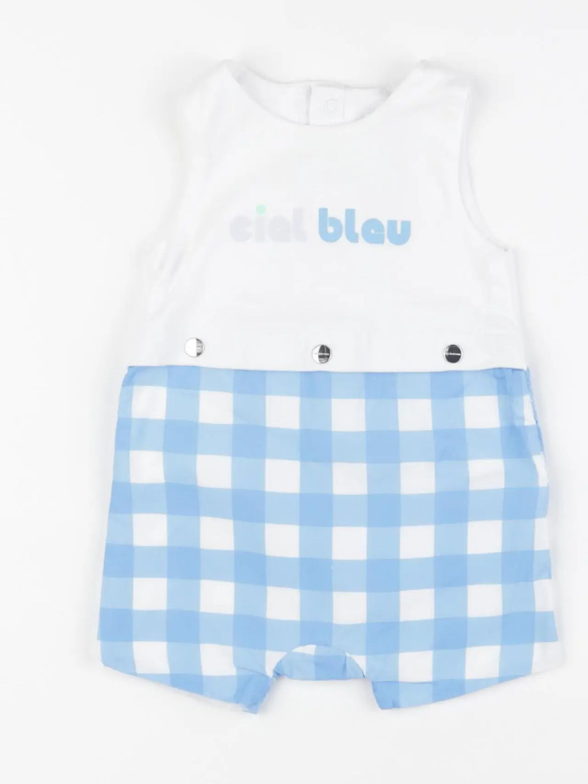 Jacadi - combinaison blanc, bleu - 6 mois