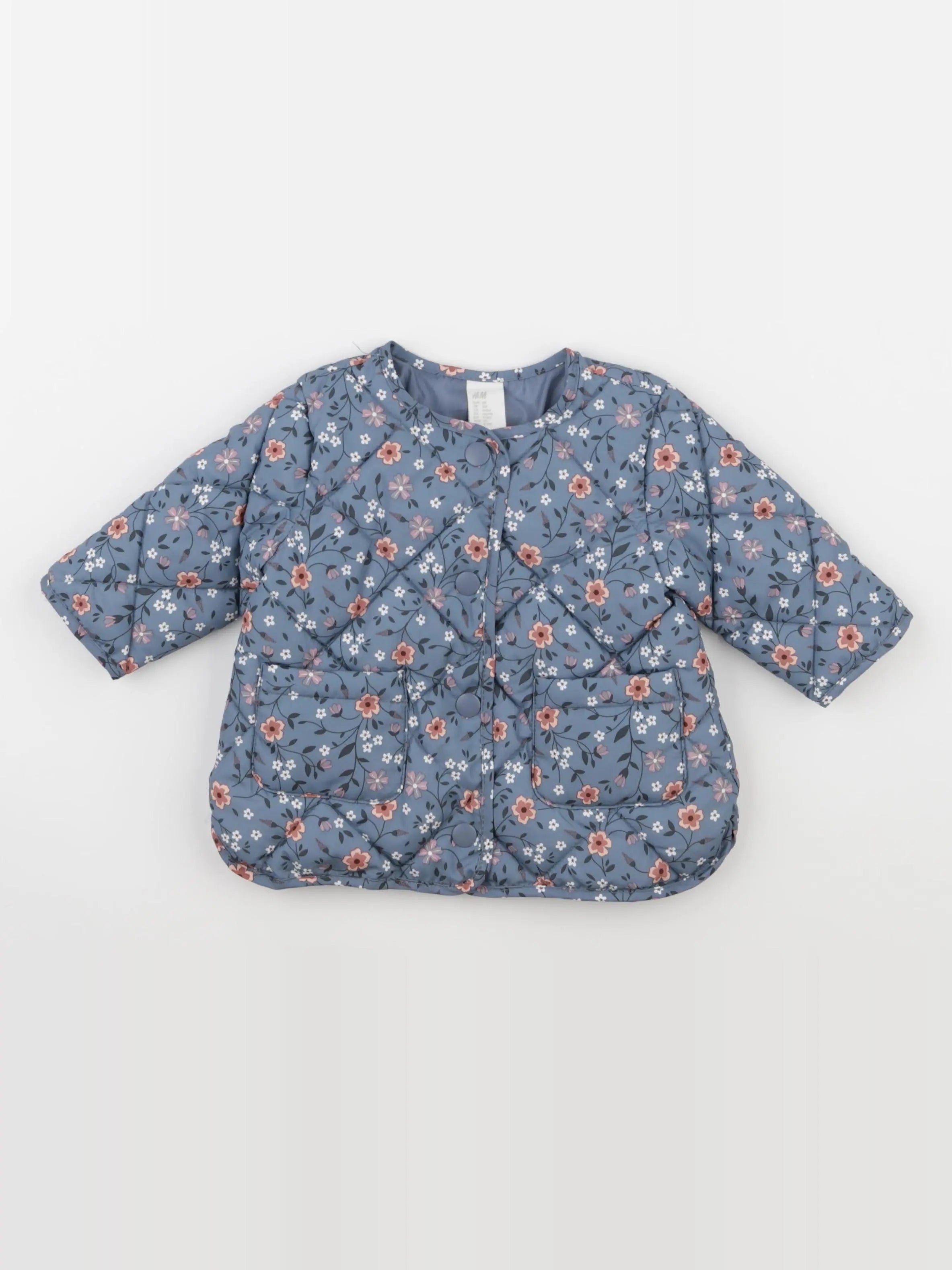 H&M - doudoune bleu - 4/6 mois