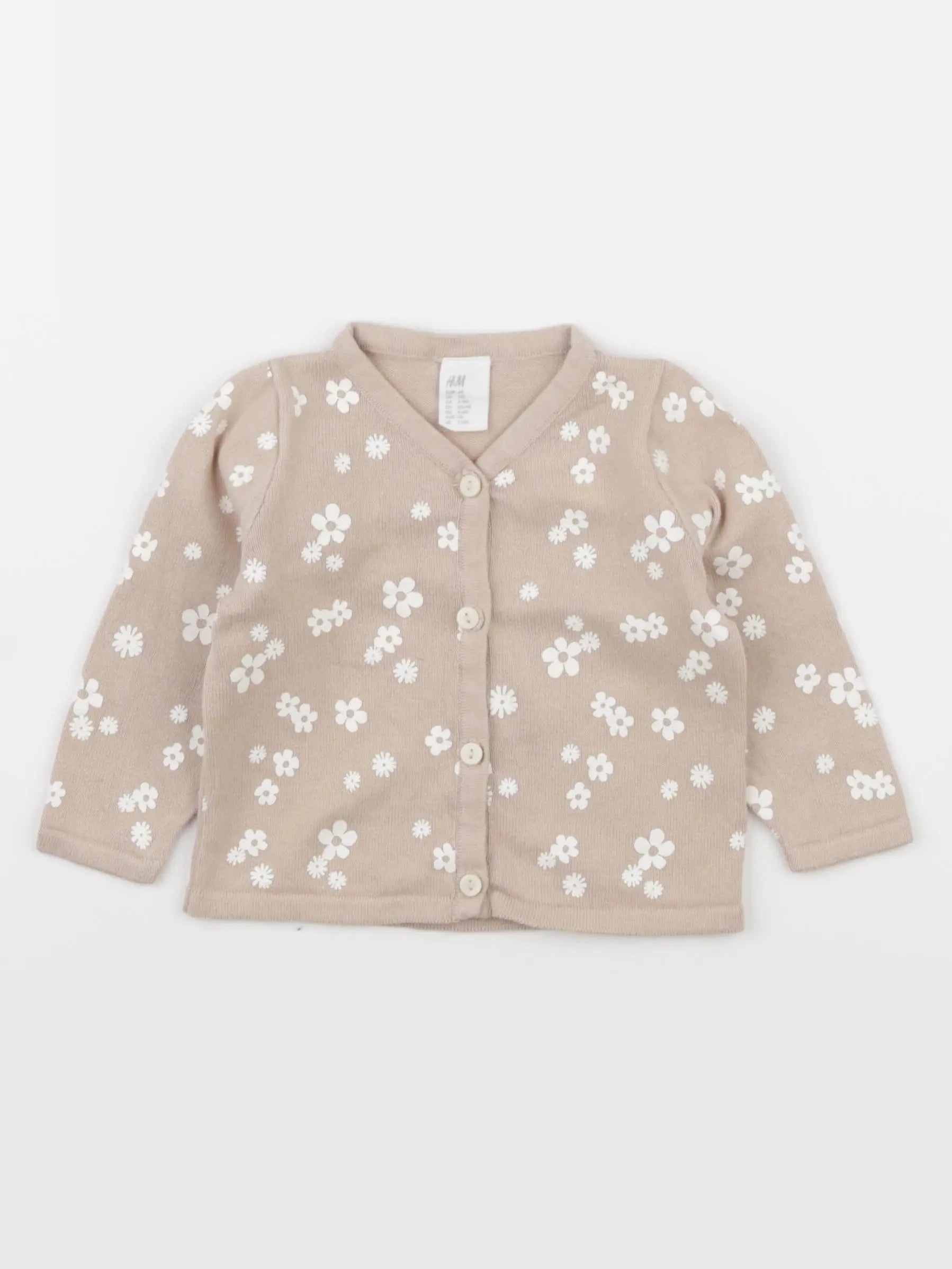H&M - gilet beige - 4/6 mois