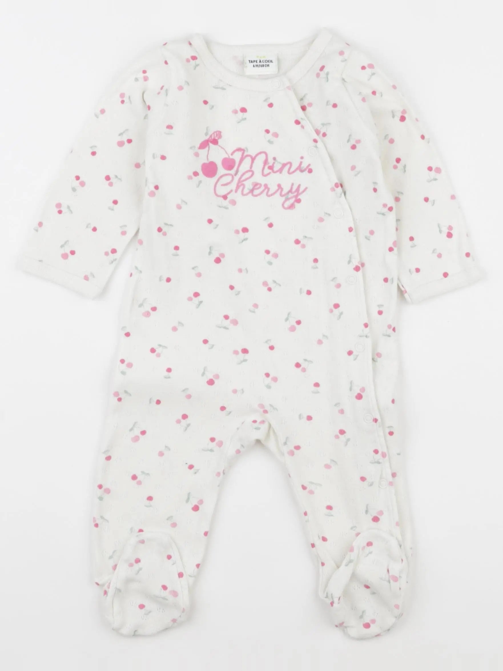 Tape à l'oeil - pyjama coton blanc - 6 mois