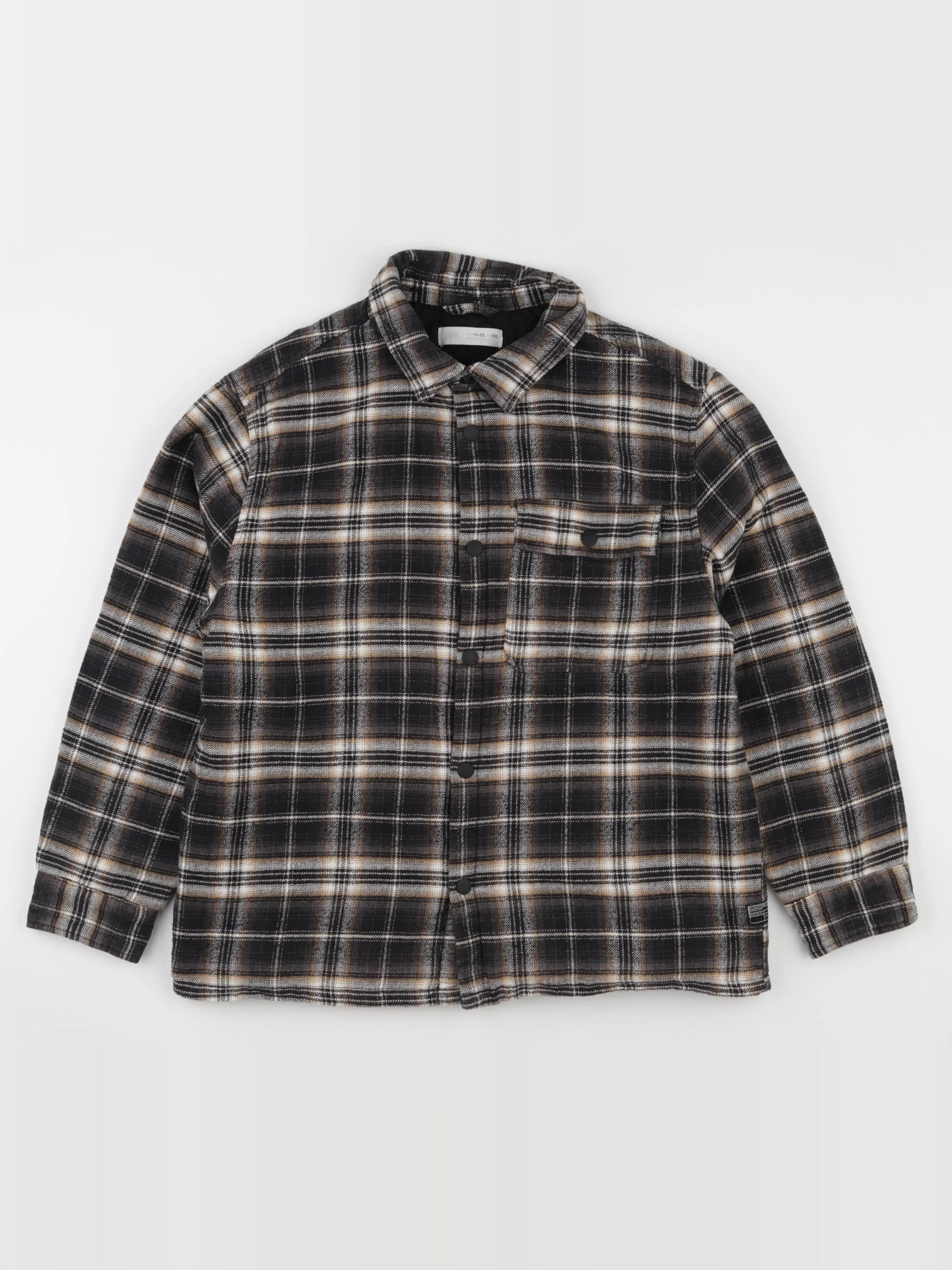 Zara - chemise noir - 11/12 ans