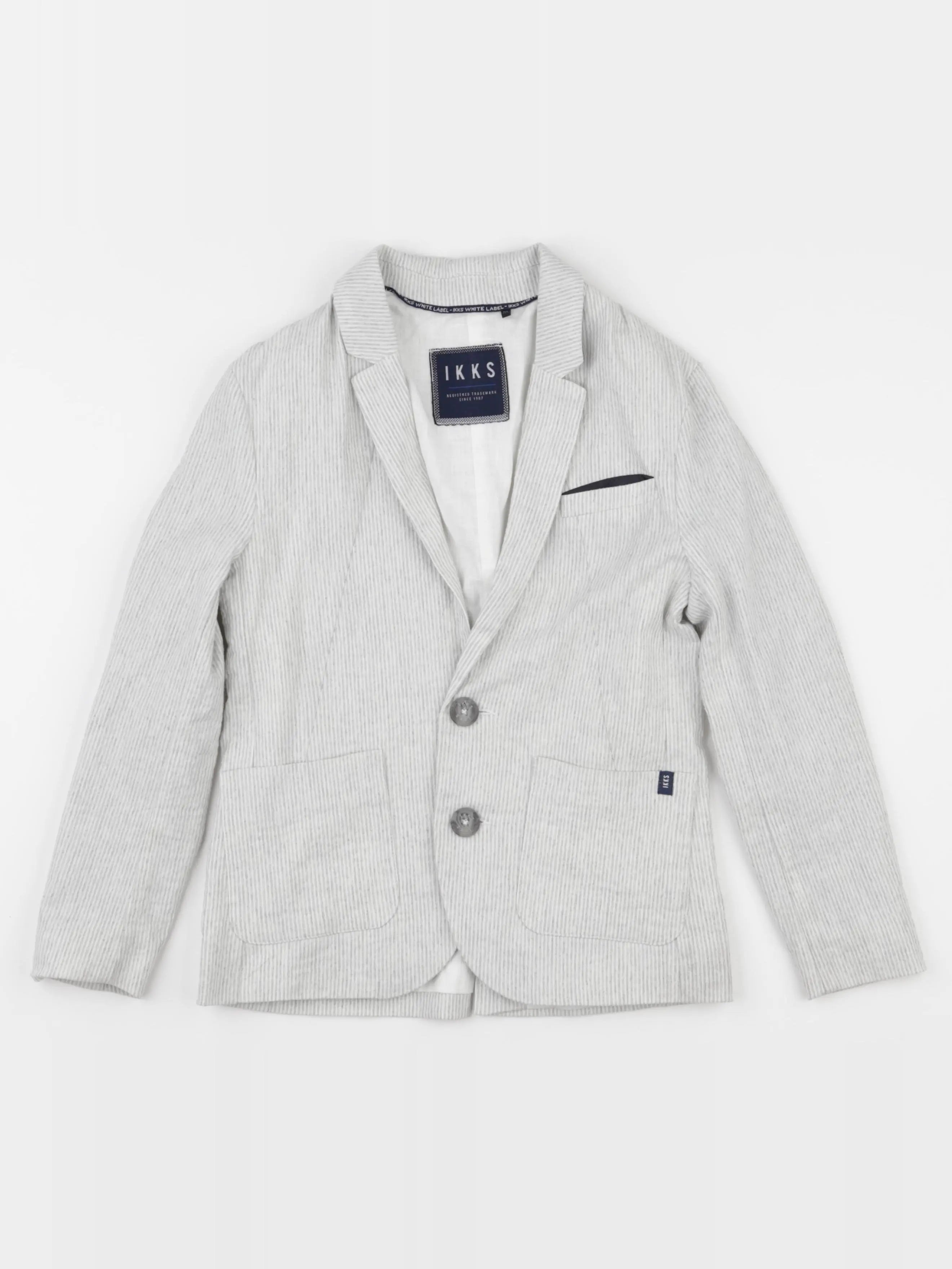 IKKS - veste beige, gris - 8 ans