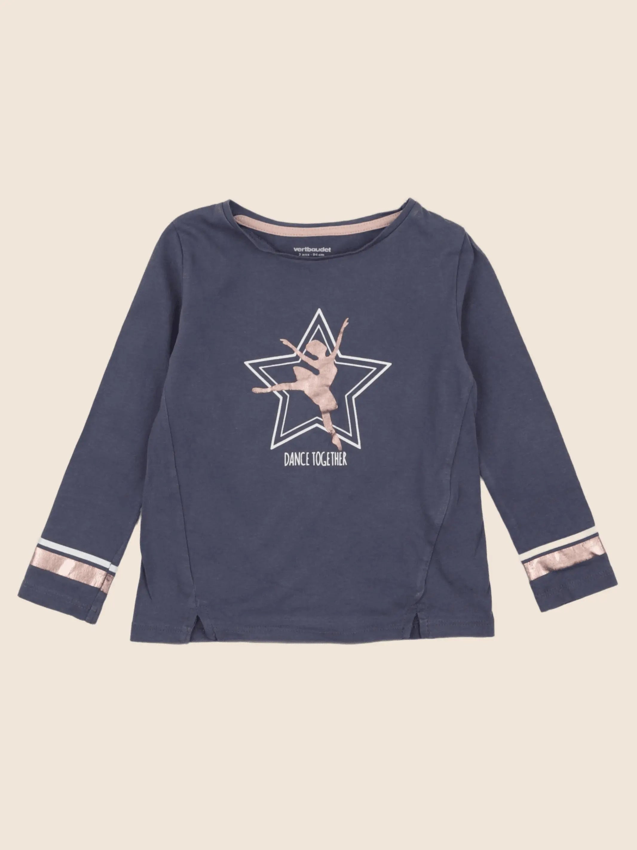 Vertbaudet - tee-shirt bleu - 3 ans
