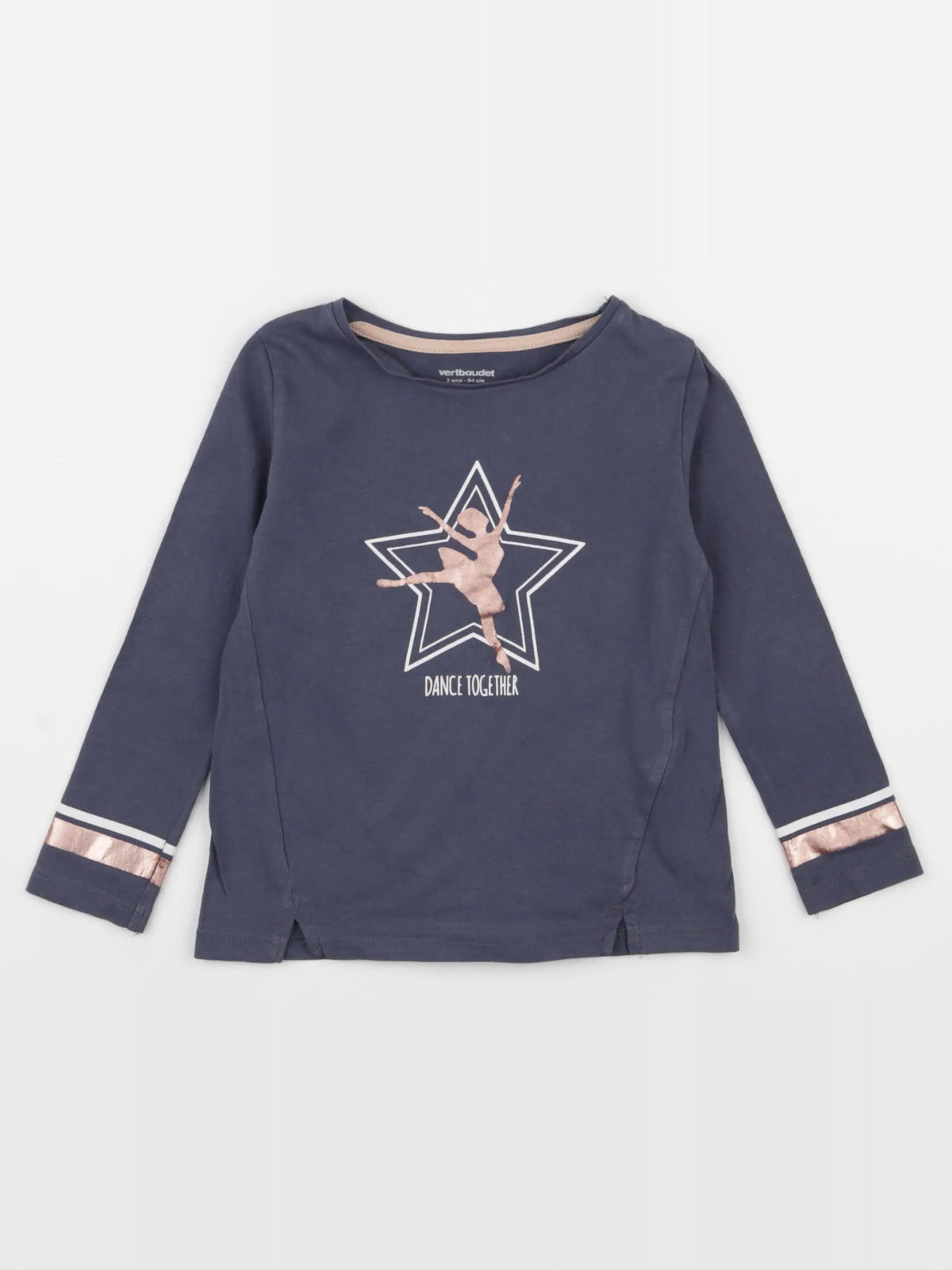Vertbaudet - tee-shirt bleu - 3 ans