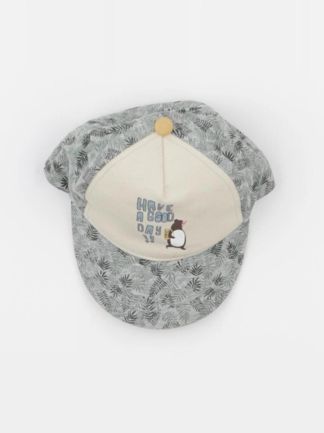 Vertbaudet - casquette beige, vert - 3/6 mois