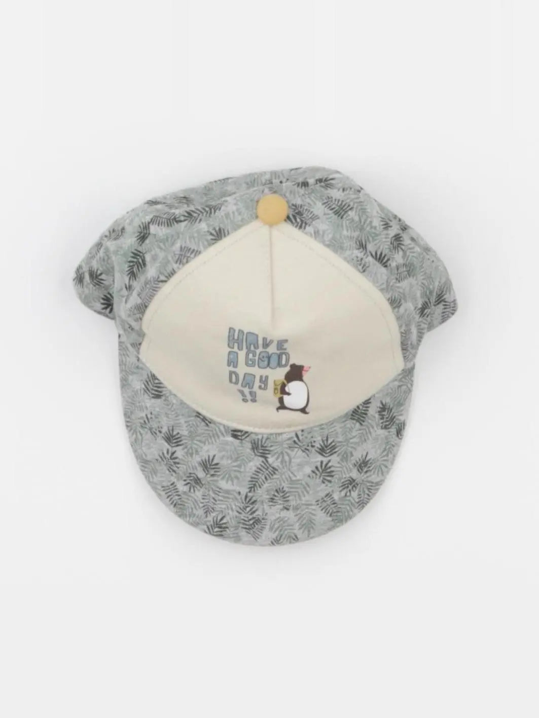 Vertbaudet - casquette beige, vert - 3/6 mois