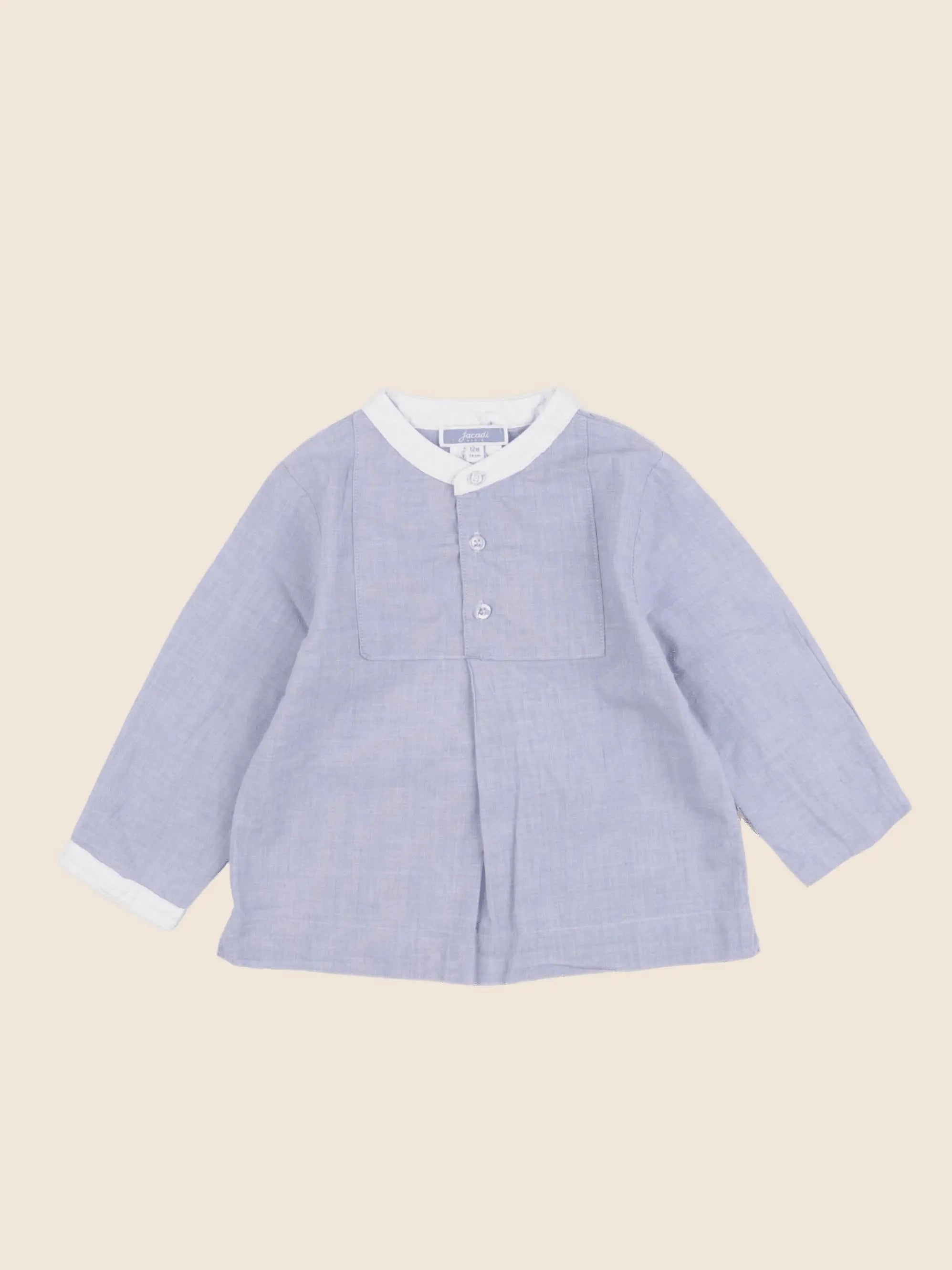 Jacadi - blouse bleu - 12 mois