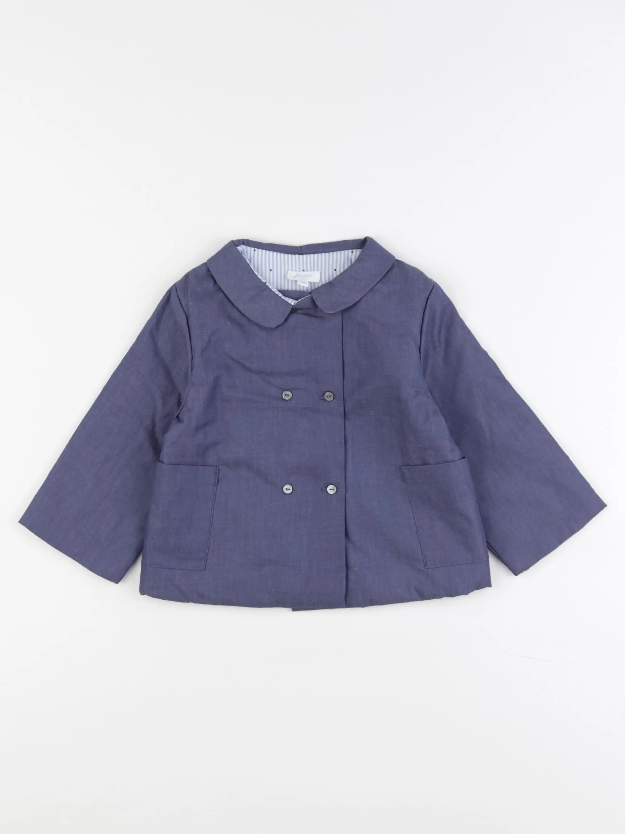 Jacadi - veste doublé bleu - 18 mois
