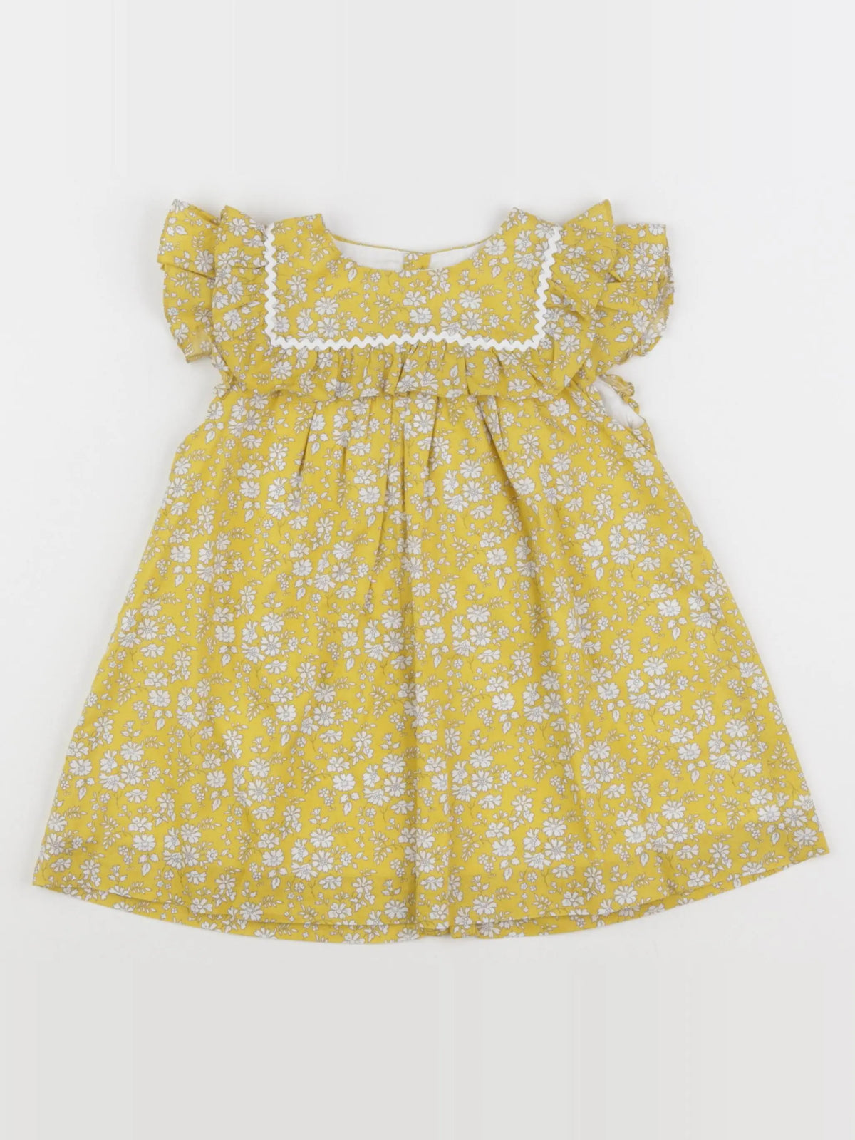 Jacadi - robe liberty jaune - 18 mois