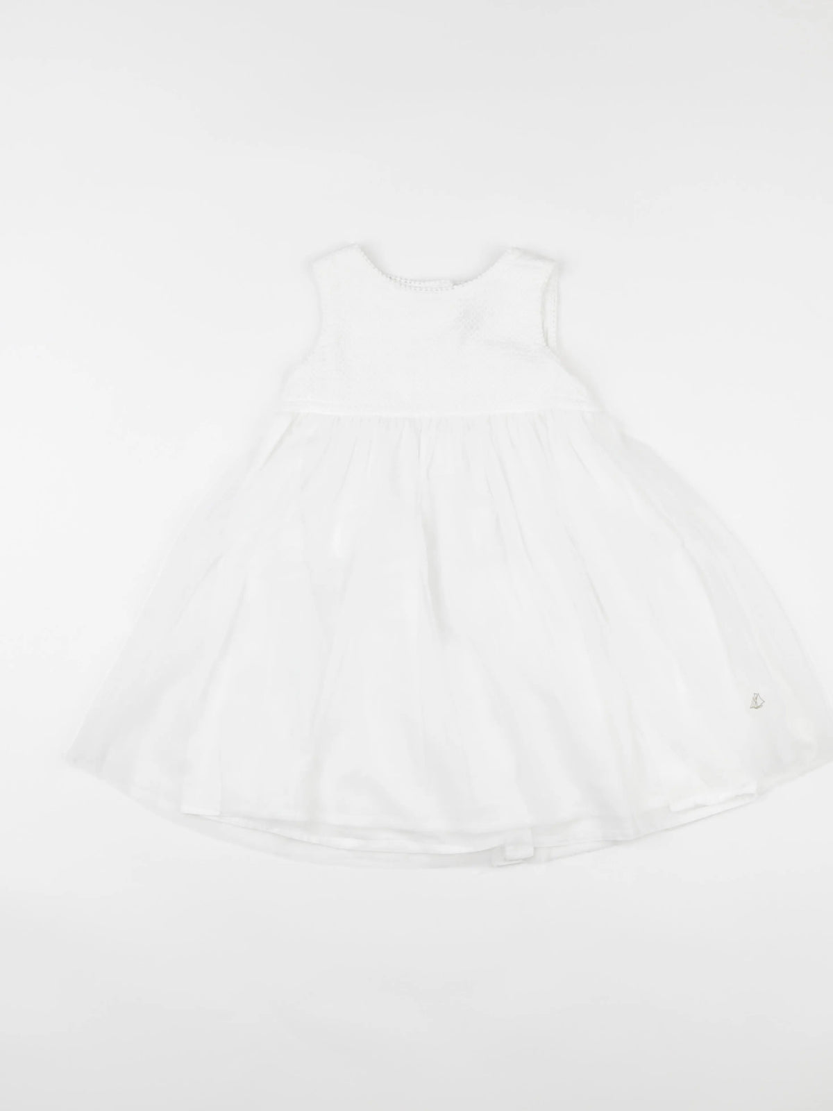 Petit Bateau - robe blanc - 36 mois