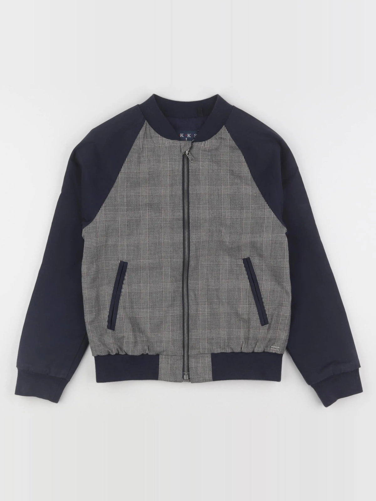 IKKS - veste imprimé au dos bleu, gris - 8 ans