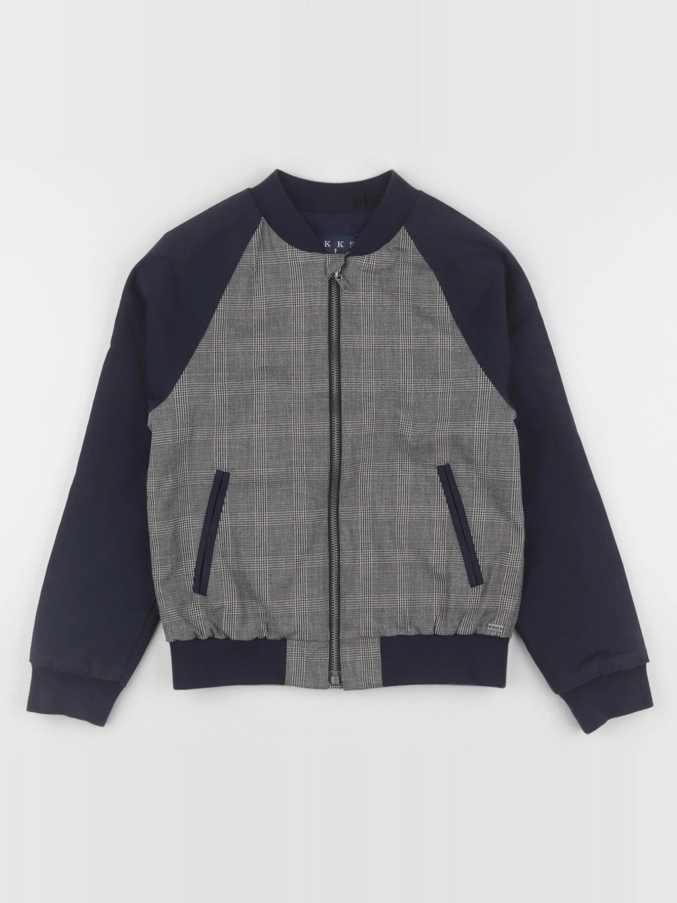 IKKS - veste imprimé au dos bleu, gris - 8 ans