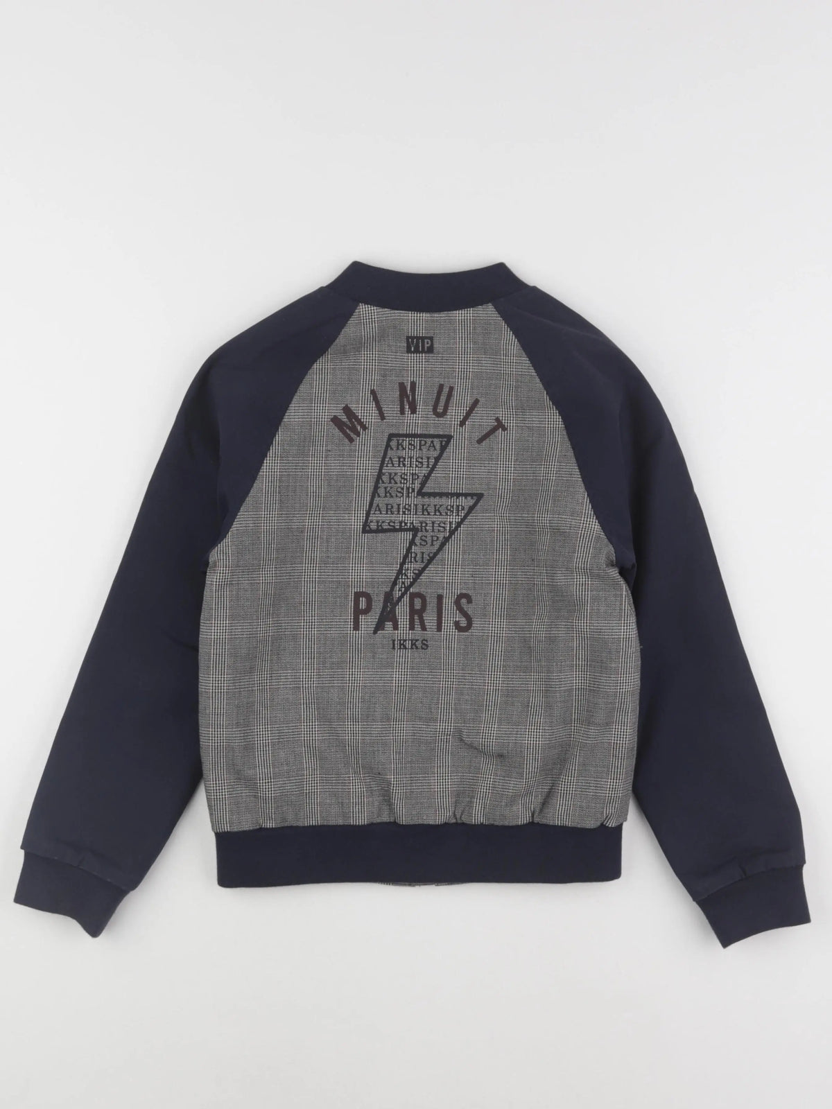 IKKS - veste imprimé au dos bleu, gris - 8 ans