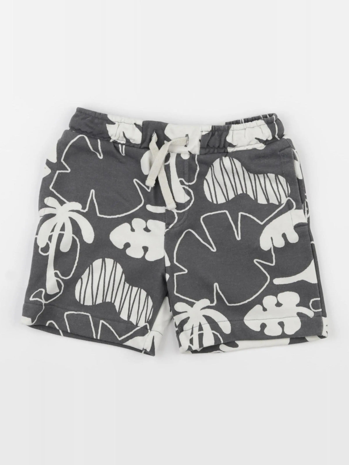 Vertbaudet - short blanc, gris - 6 ans