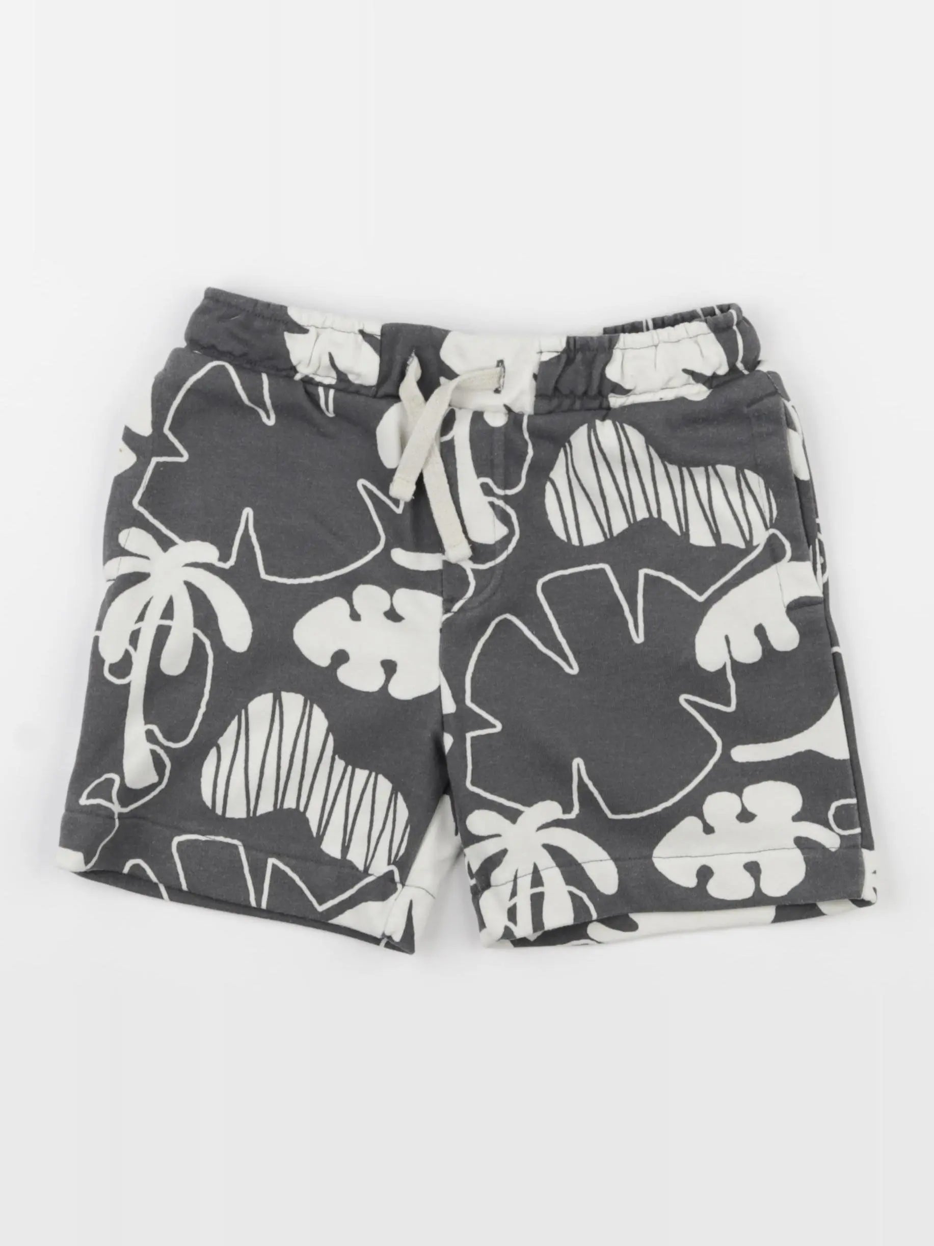 Vertbaudet - short blanc, gris - 6 ans