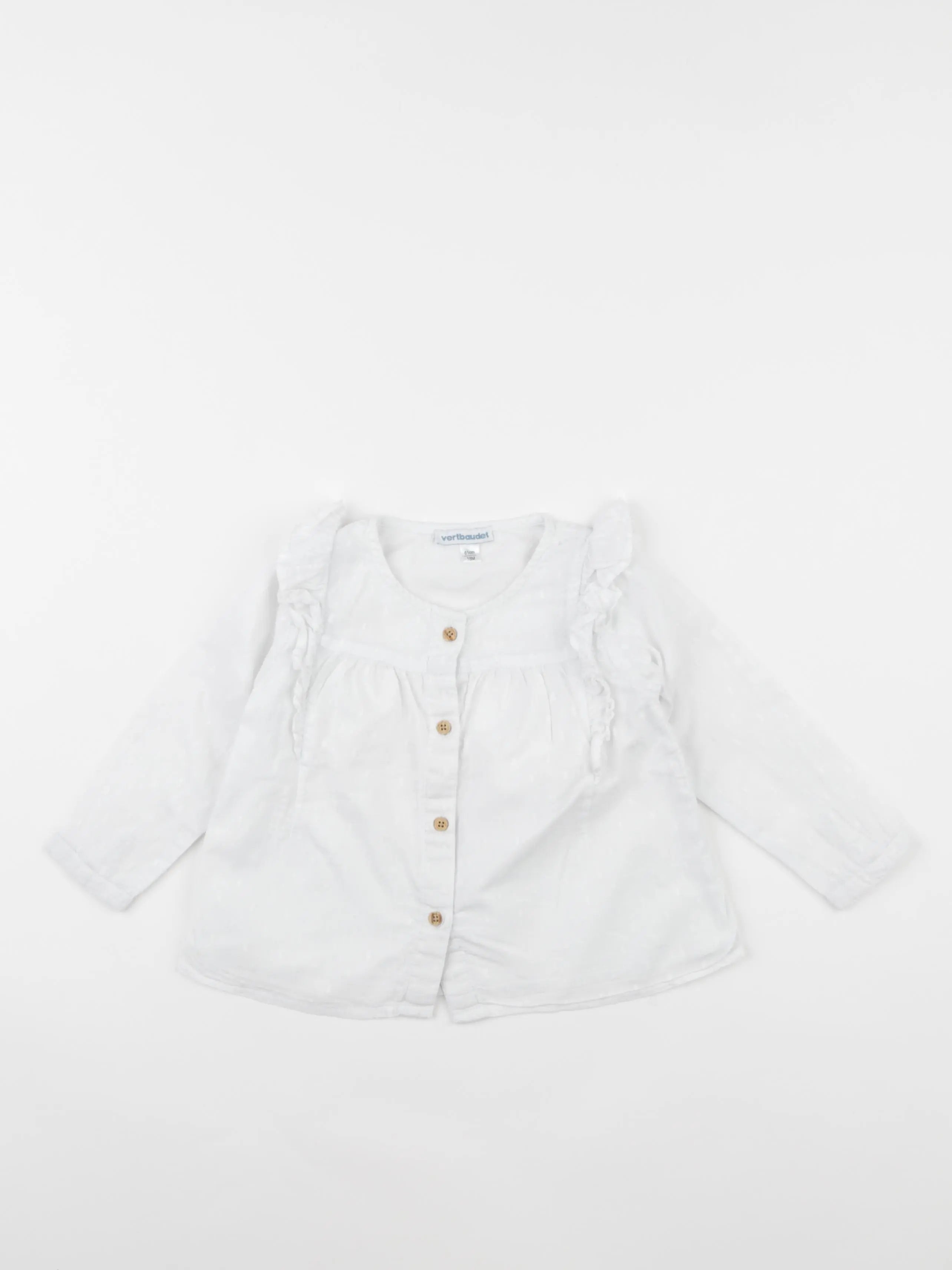 Vertbaudet - blouse blanc - 18 mois