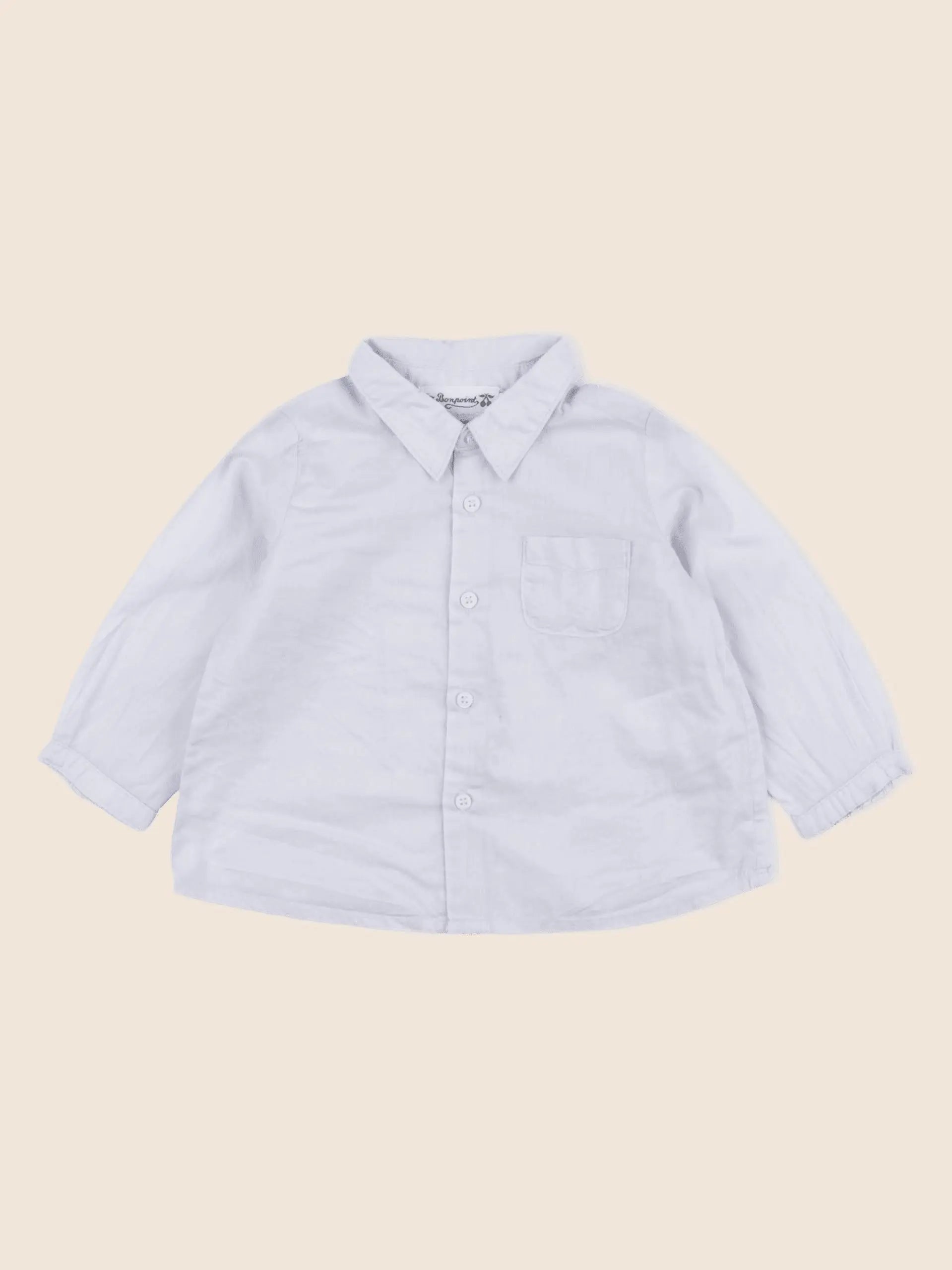Bonpoint - chemise bleu - 12 mois