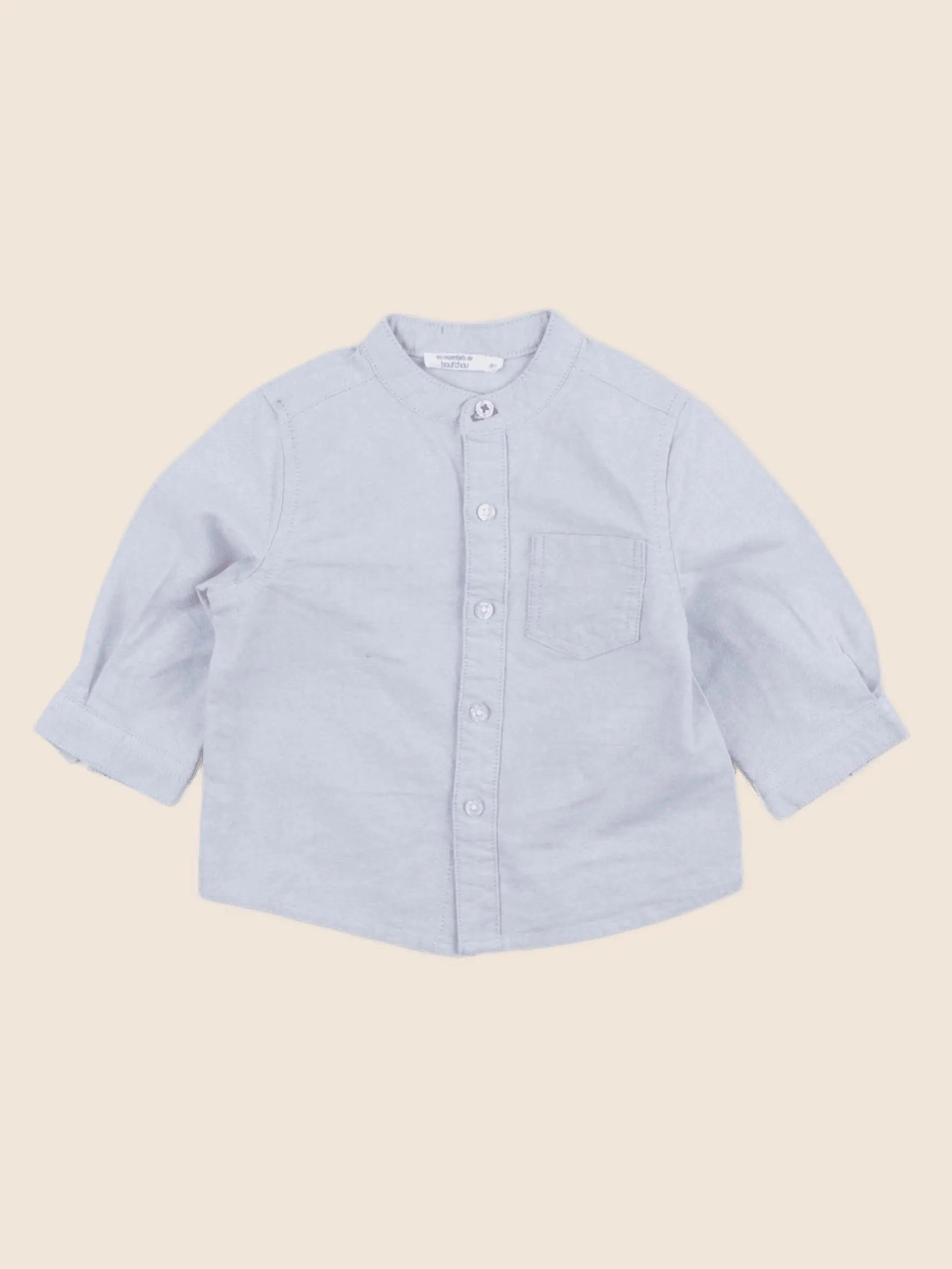Boutchou - chemise bleu - 6 mois