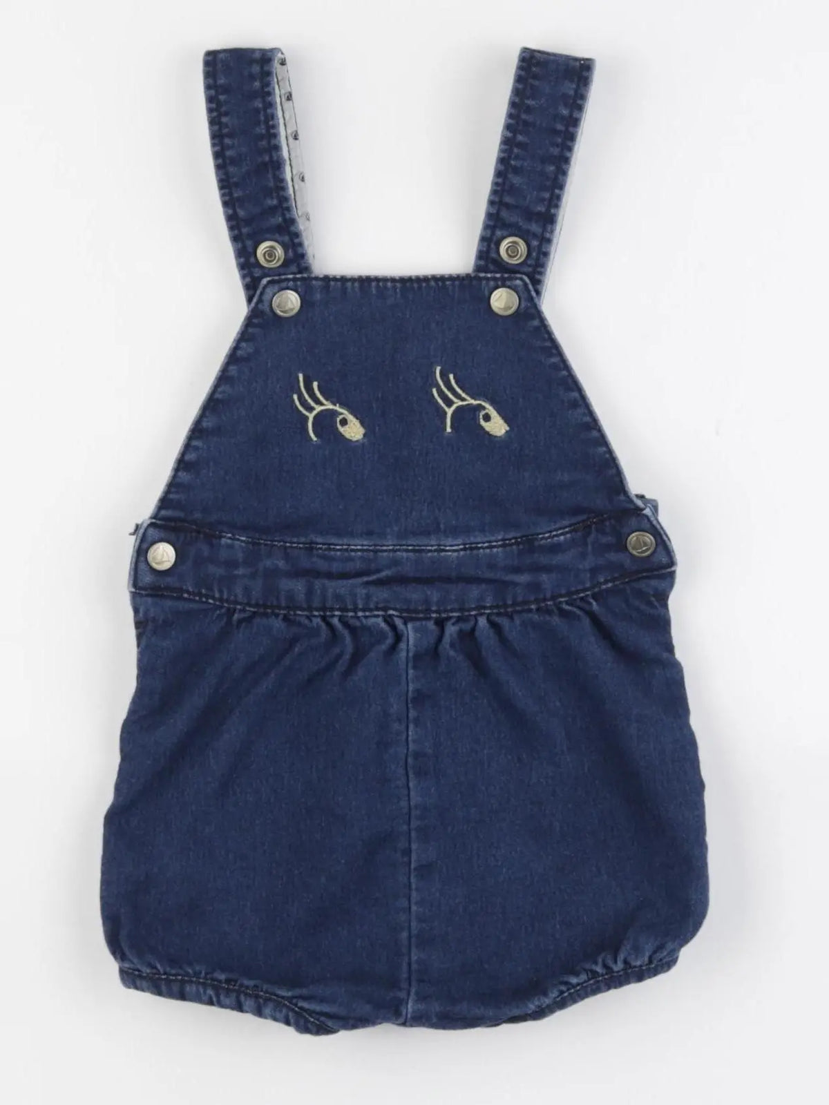 Petit Bateau - salopette bleu, or - 6 mois