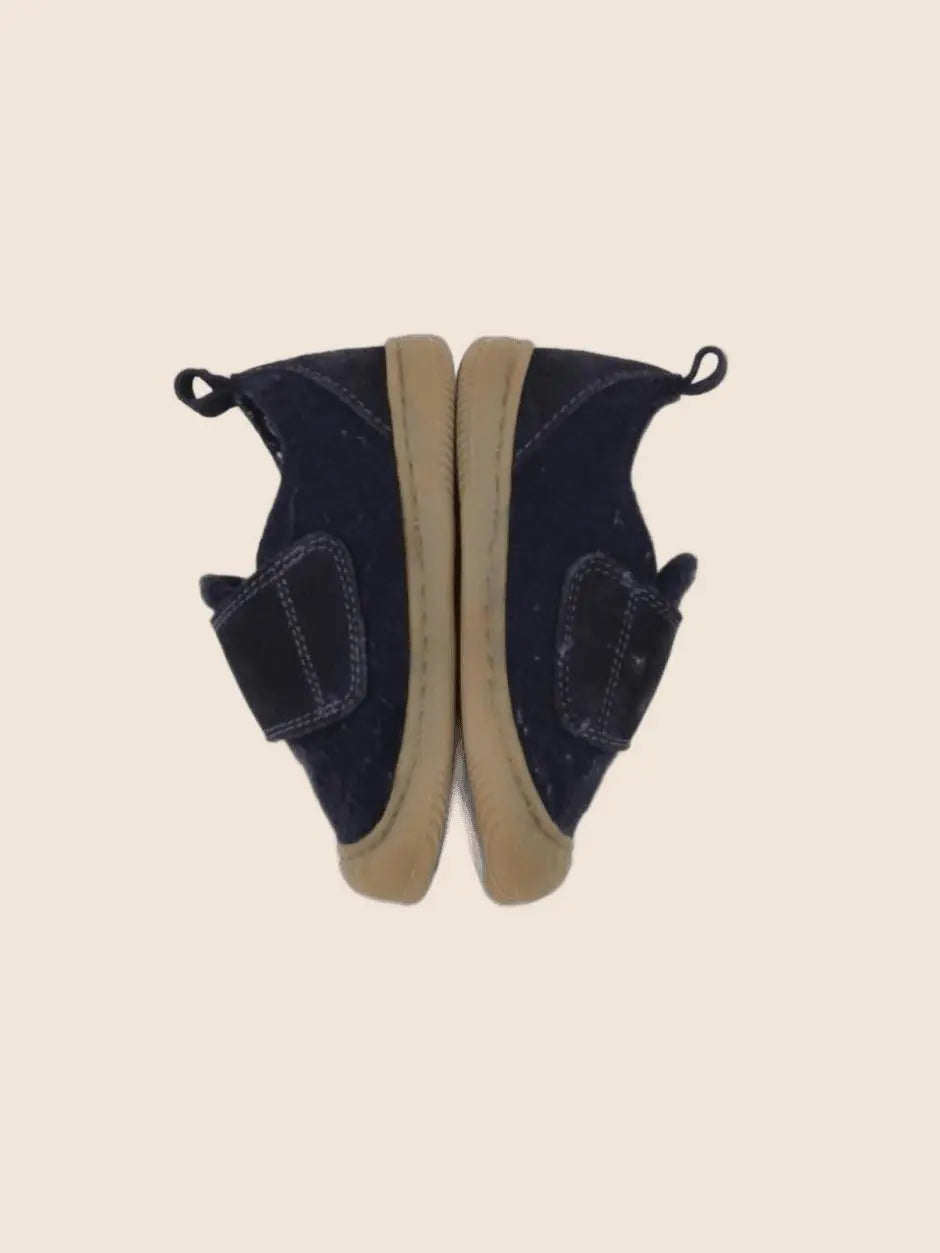 Vertbaudet - tennis à scratch/ lacets bleu - pointure 19