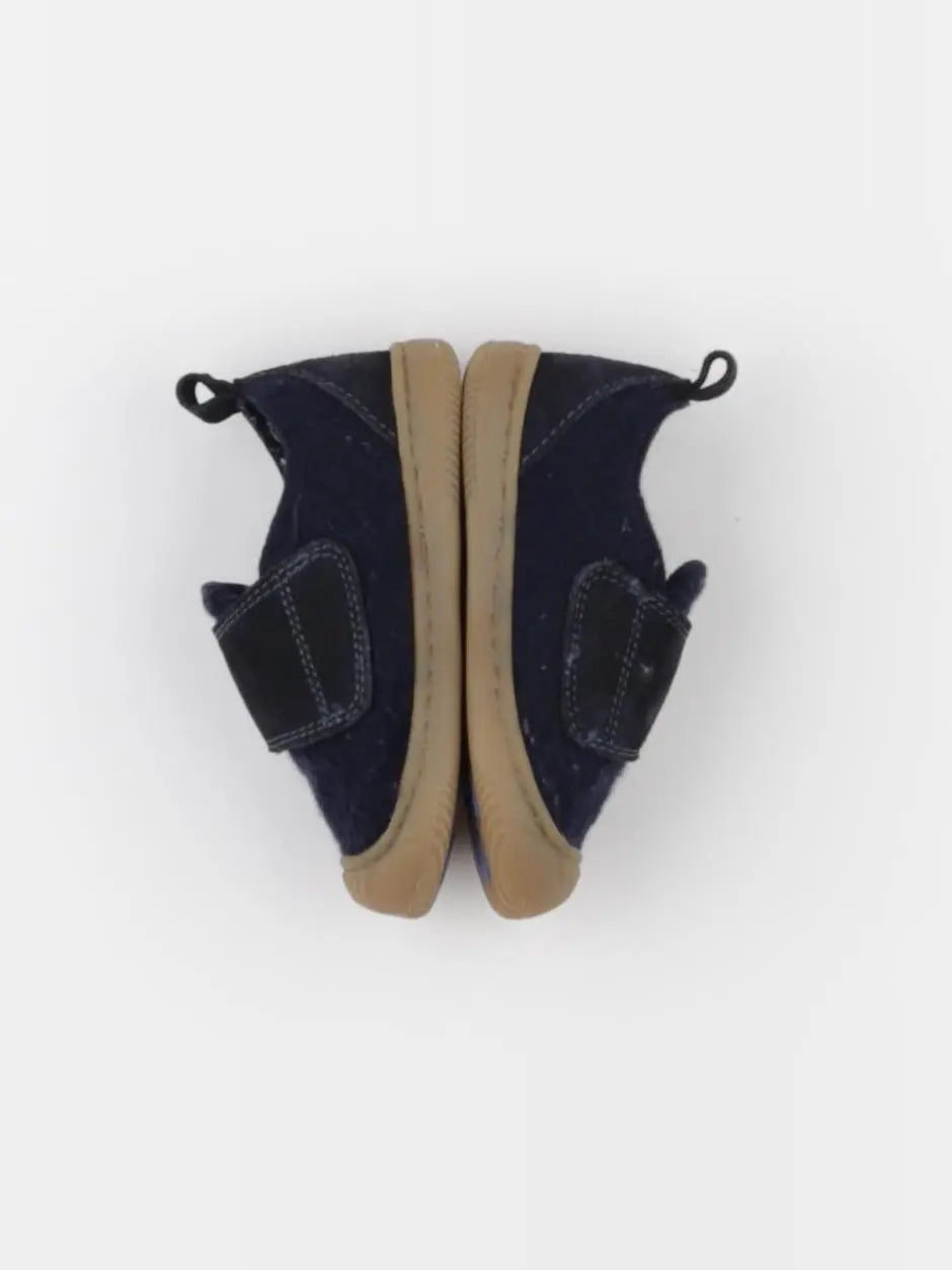 Vertbaudet - tennis à scratch/ lacets bleu - pointure 19