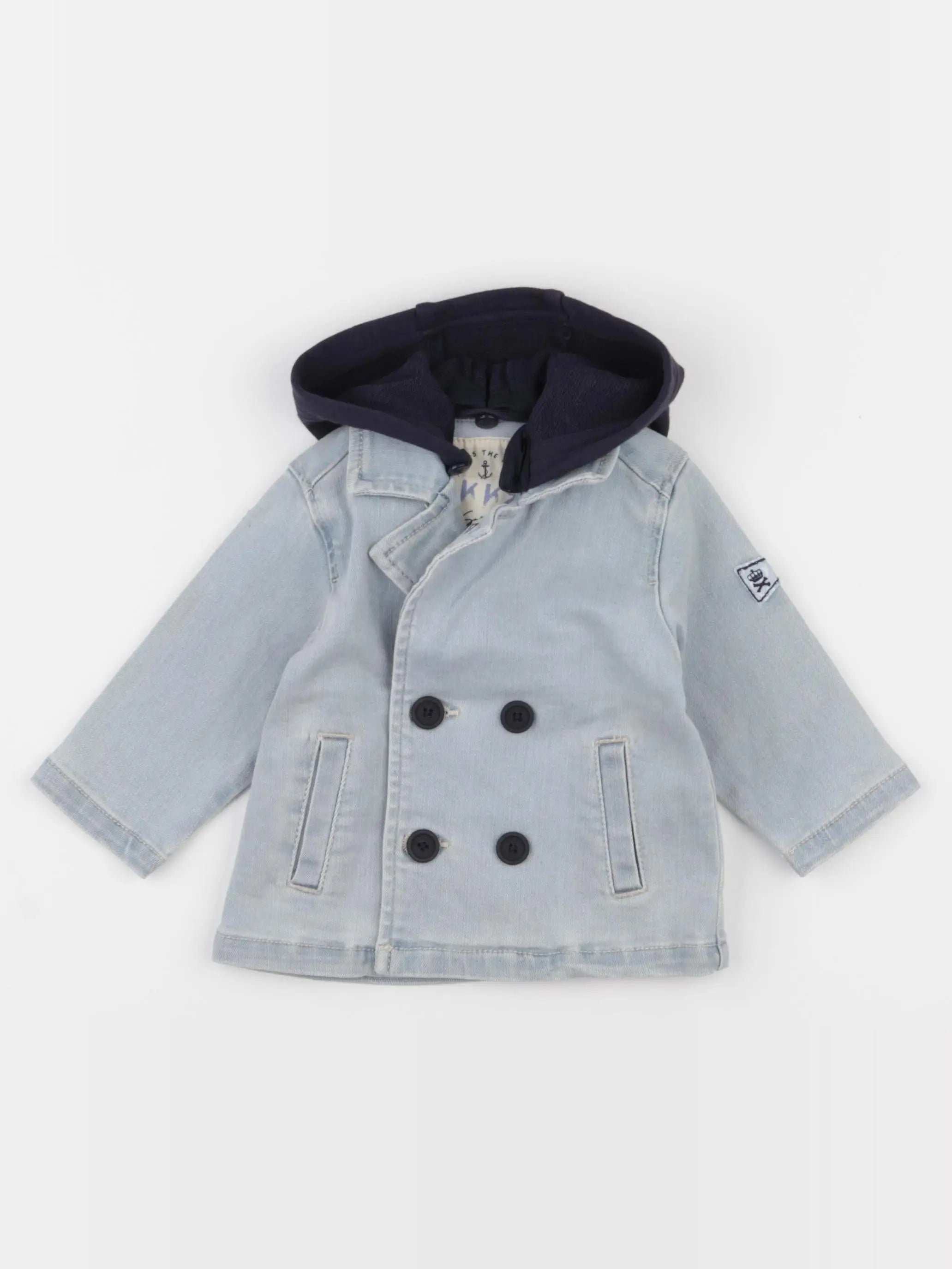 IKKS - veste imprimé au dos bleu - 6 mois