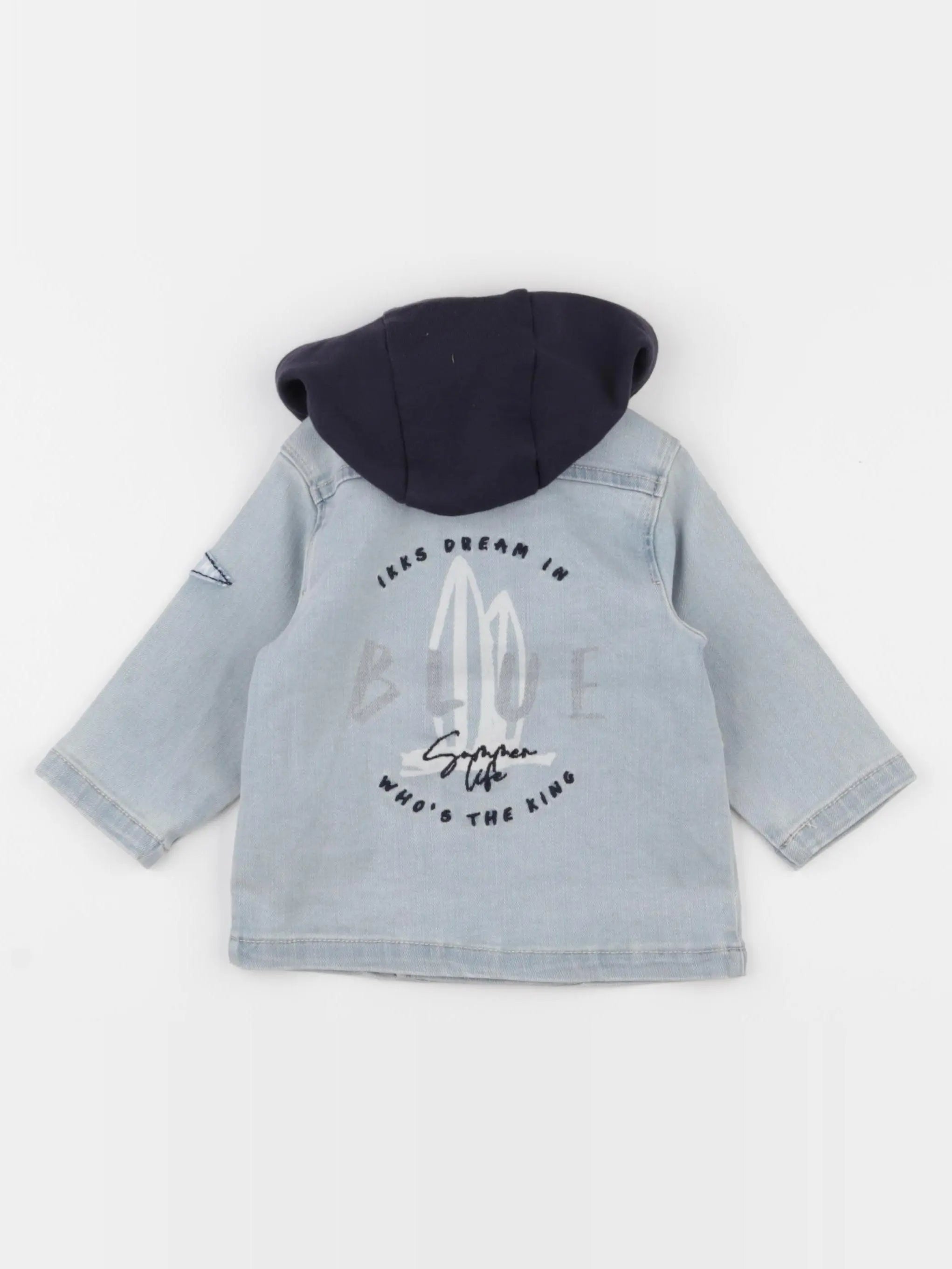 IKKS - veste imprimé au dos bleu - 6 mois