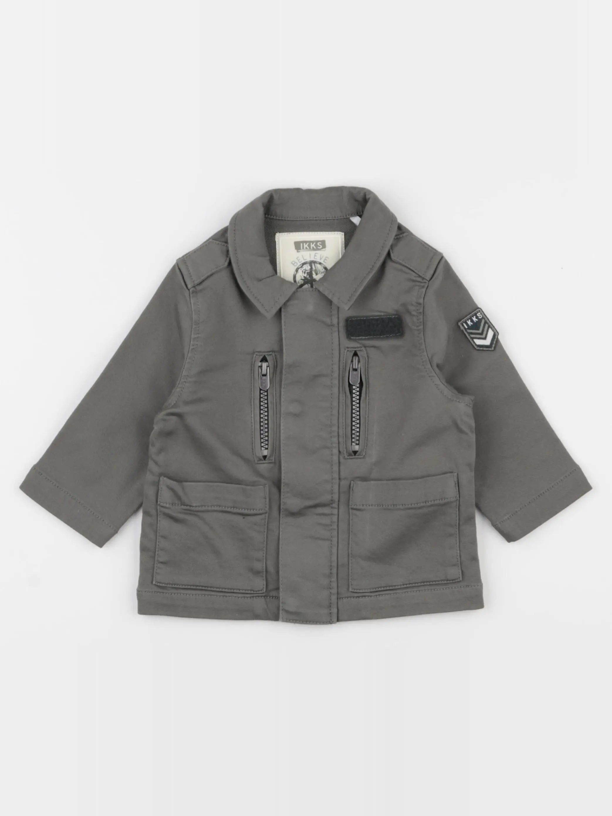 IKKS - veste imprimé au dos vert - 6 mois