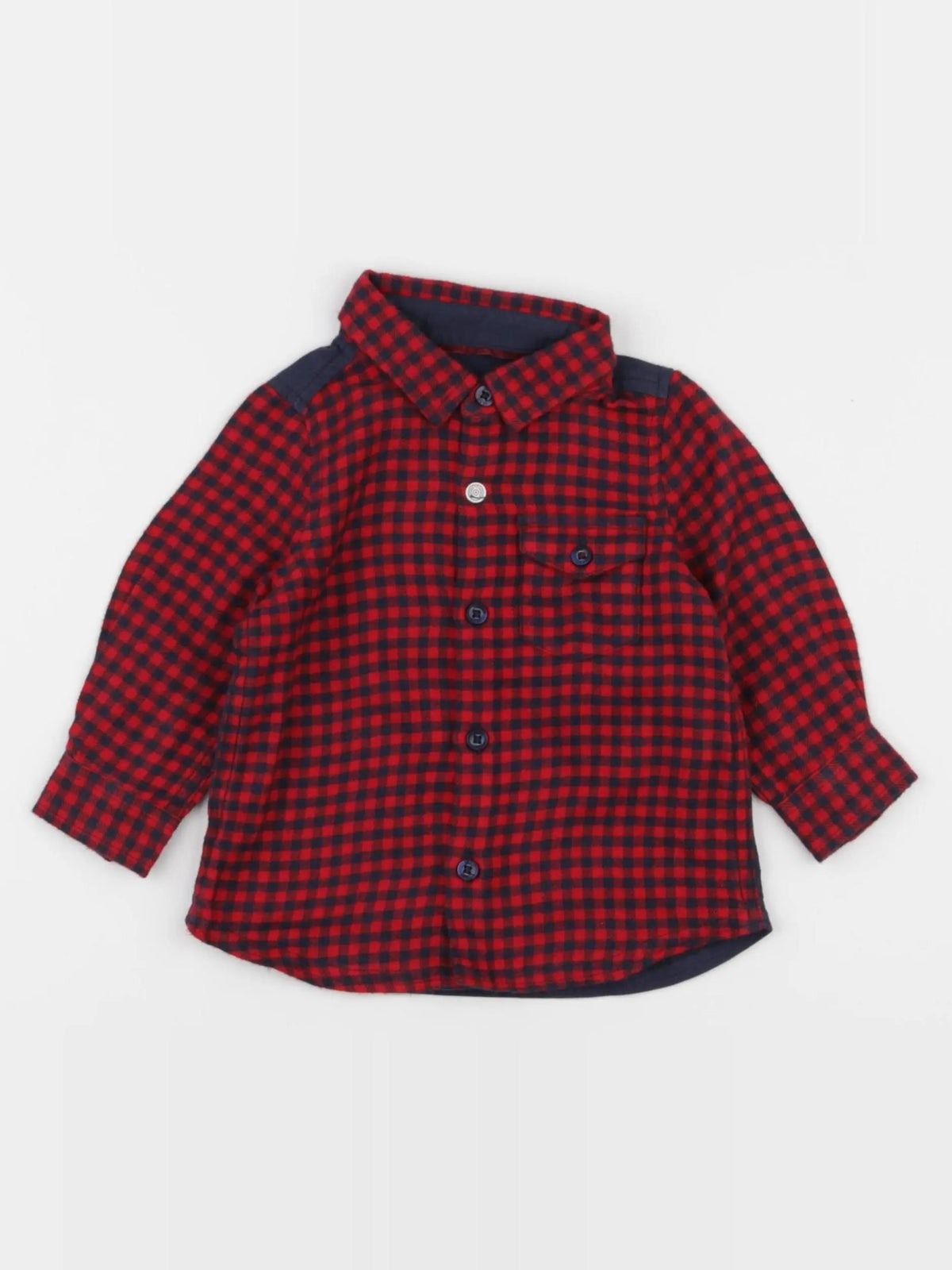 IKKS - chemise imprimé au dos rouge, bleu - 6 mois