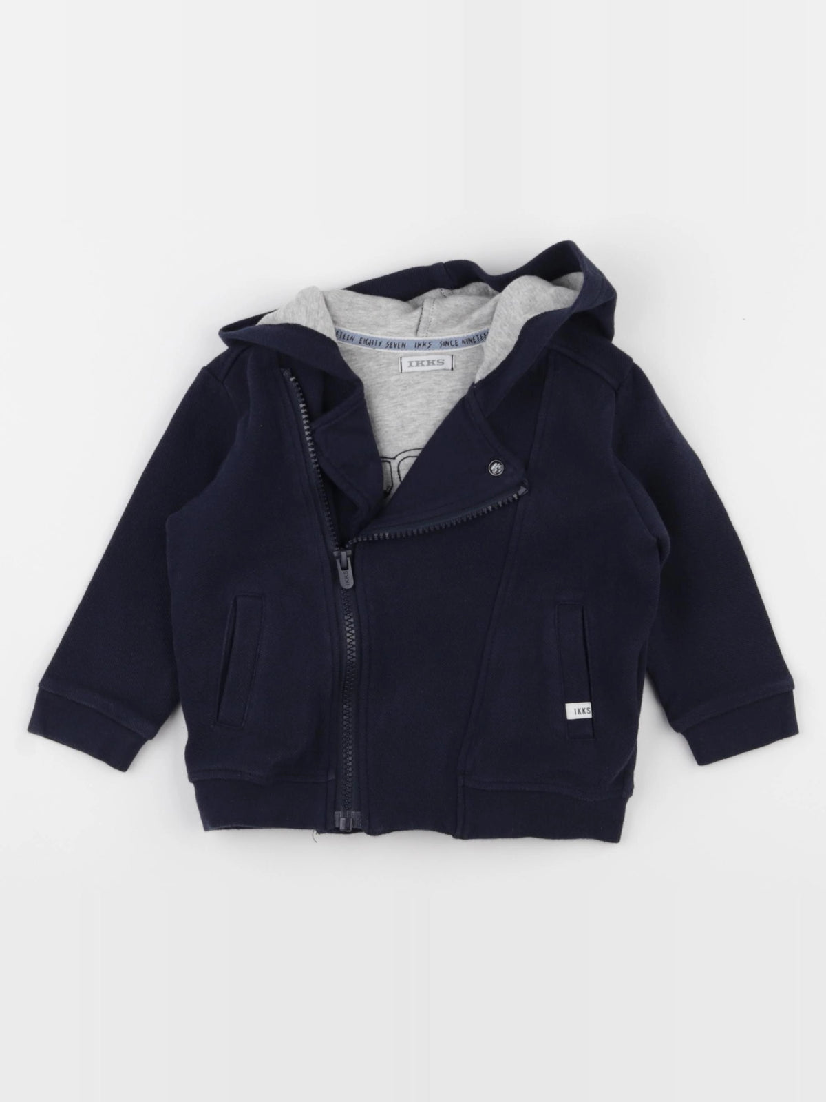 IKKS - veste imprimé au dos bleu - 18 mois