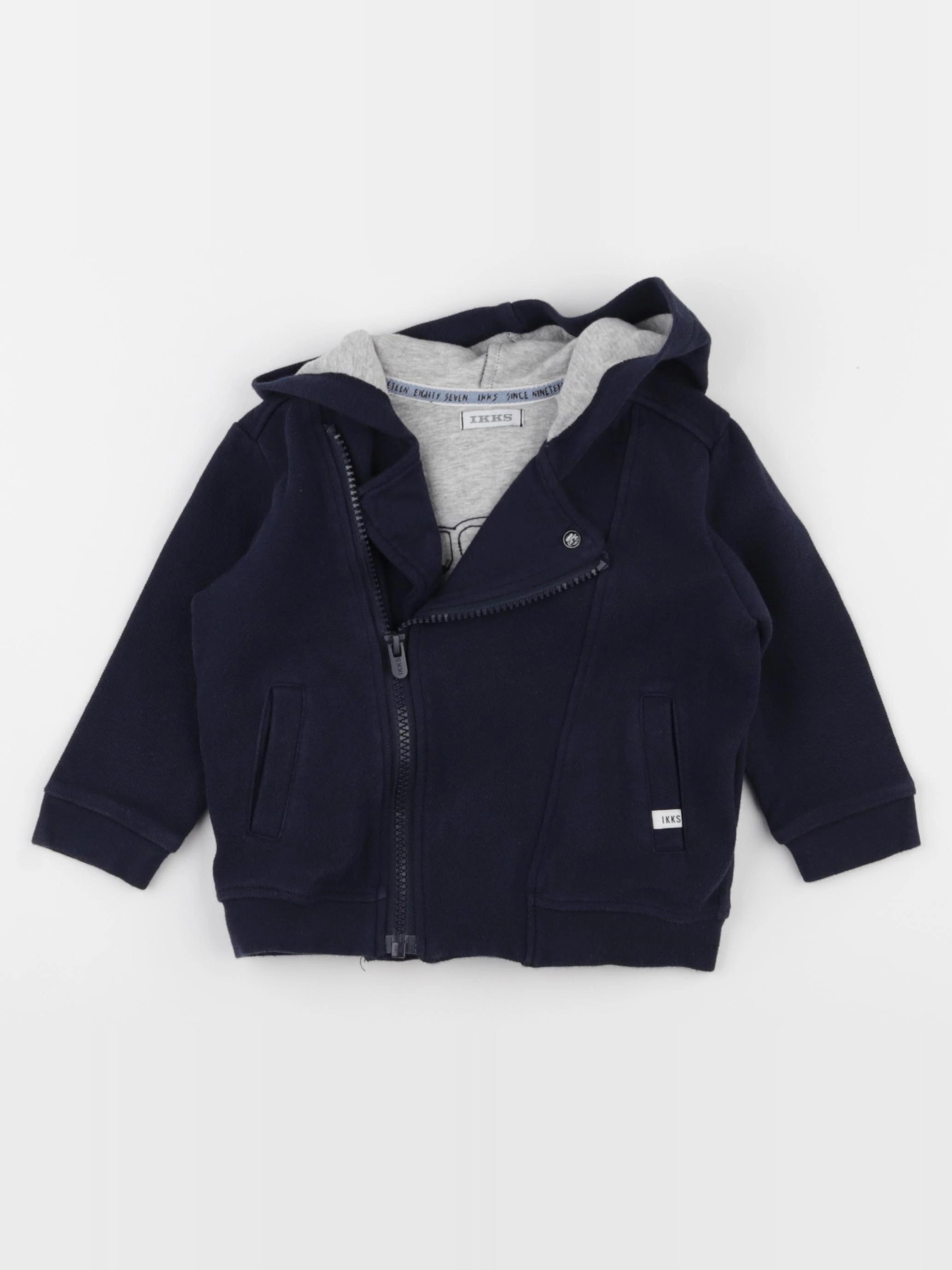 IKKS - veste imprimé au dos bleu - 18 mois