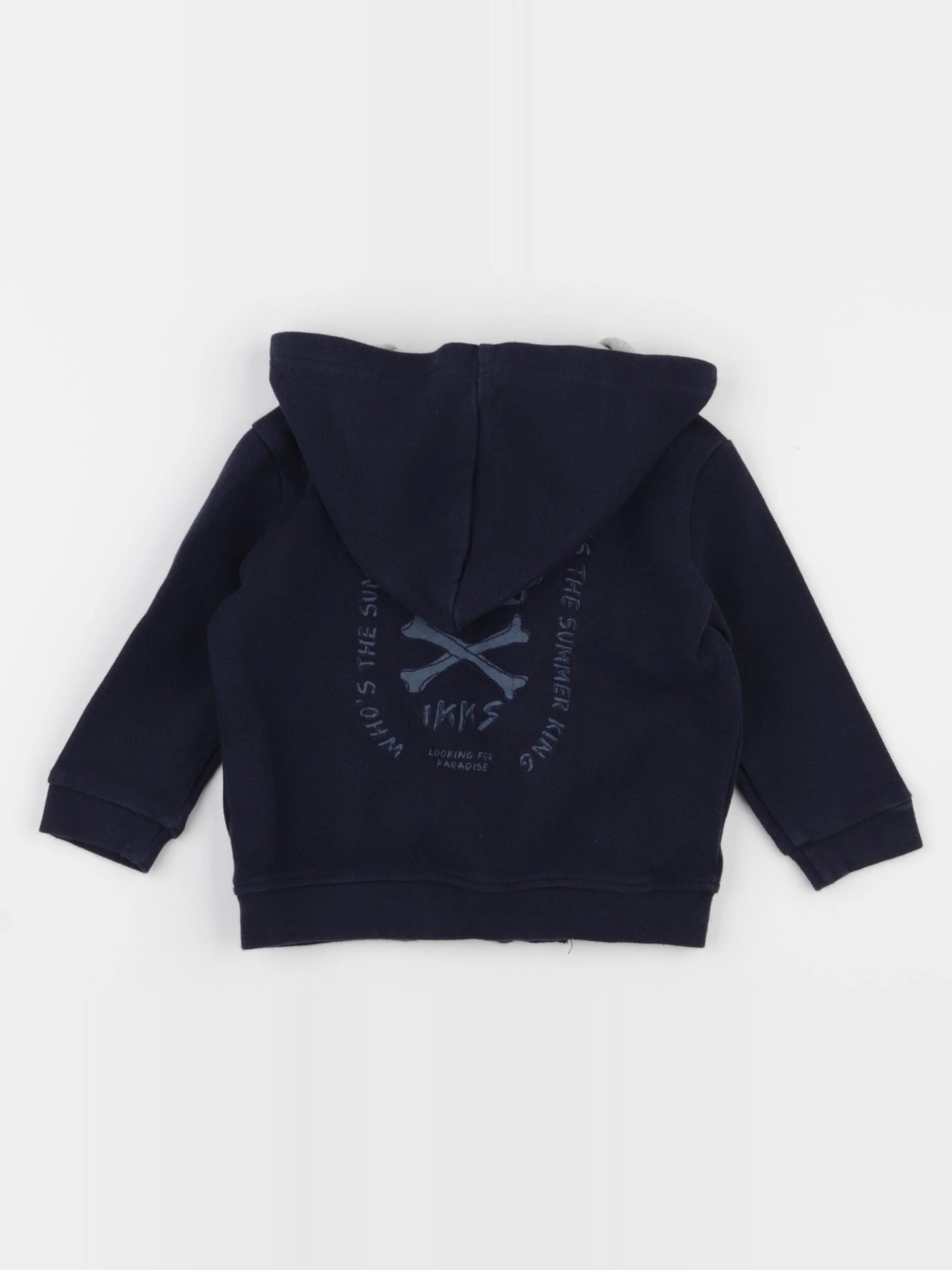 IKKS - veste imprimé au dos bleu - 18 mois