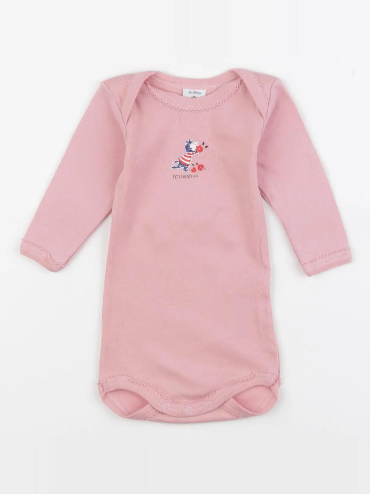Petit Bateau - body rose - 3 mois