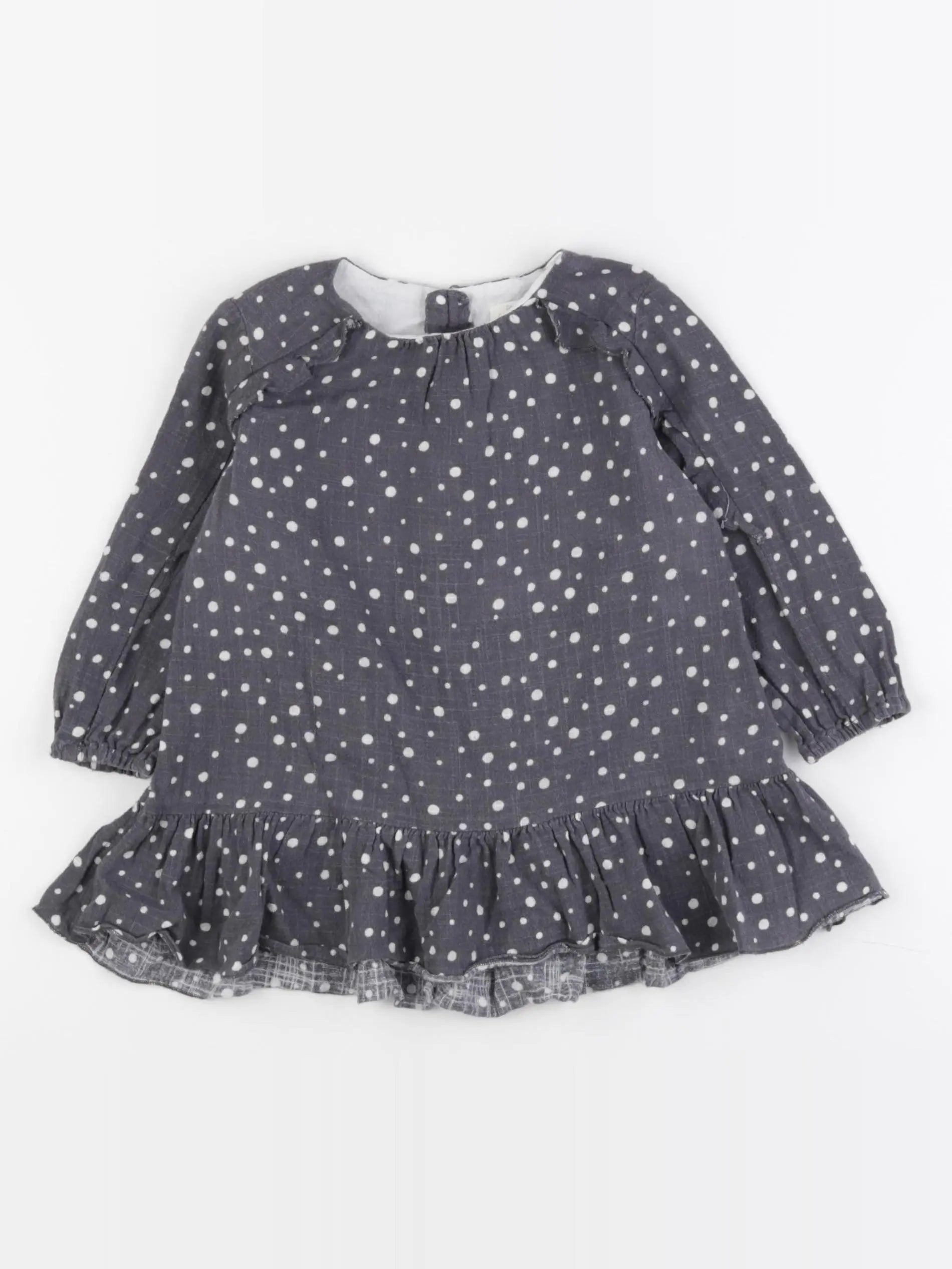 Zara - robe gris - 18/24 mois