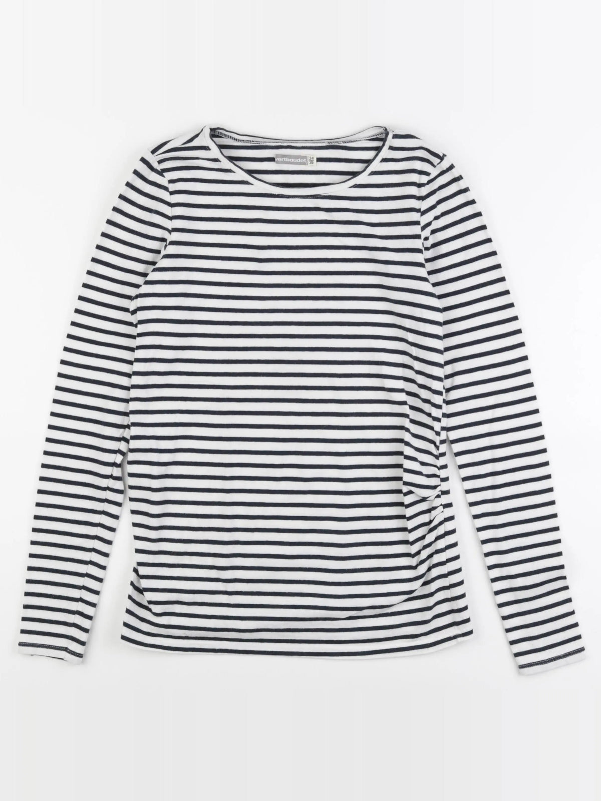Vertbaudet - tee-shirt grossesse bleu, blanc - 34 à 36