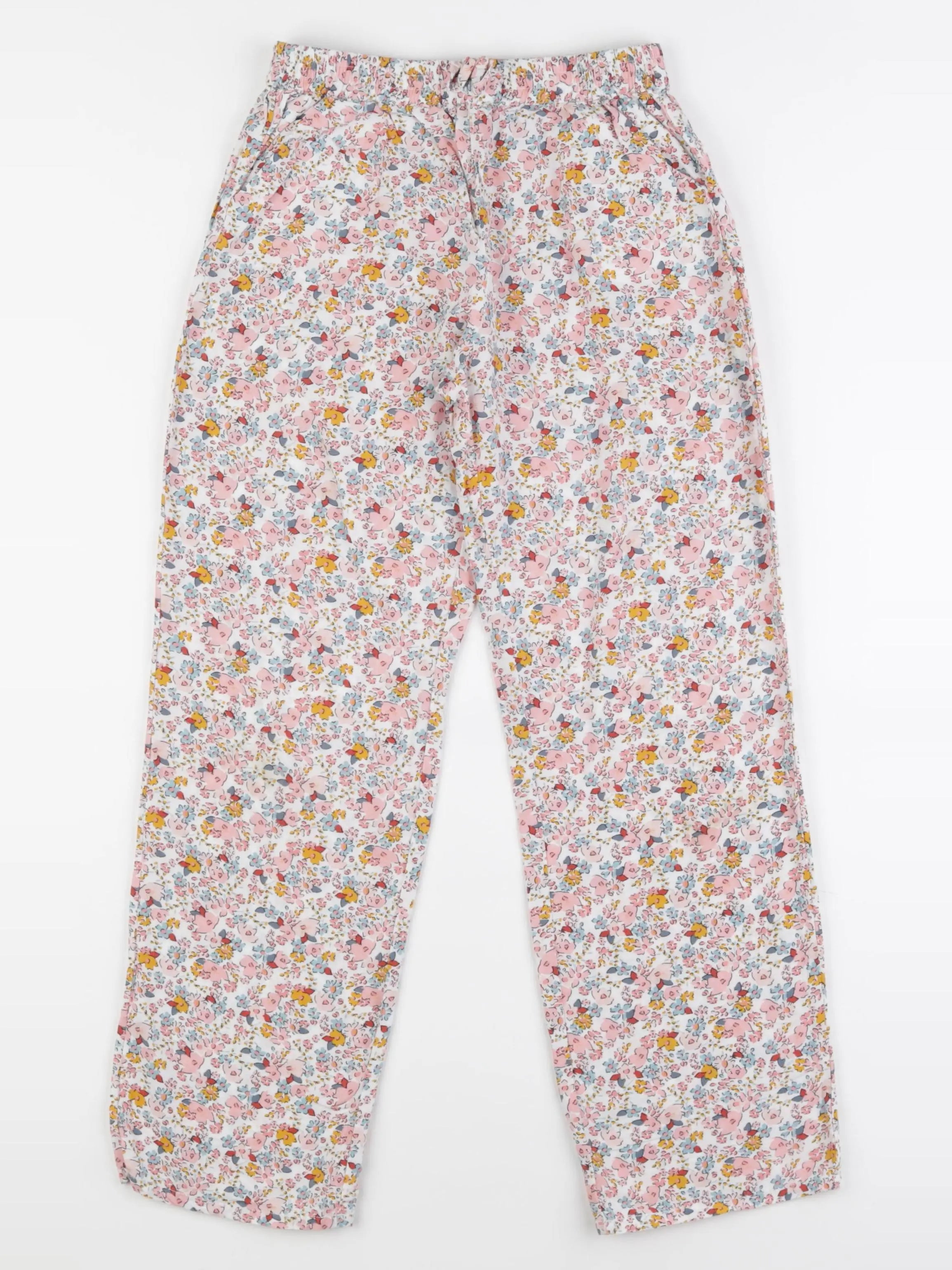 Vertbaudet - pantalon blanc, multicolore - 10 ans