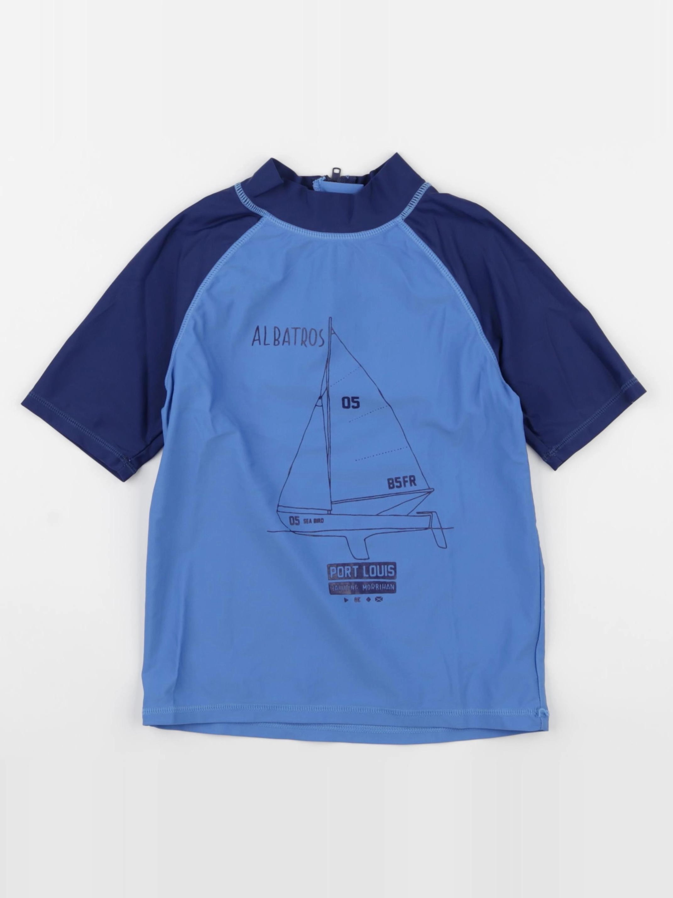 Vertbaudet - tee-shirt de bain bleu - 6 ans