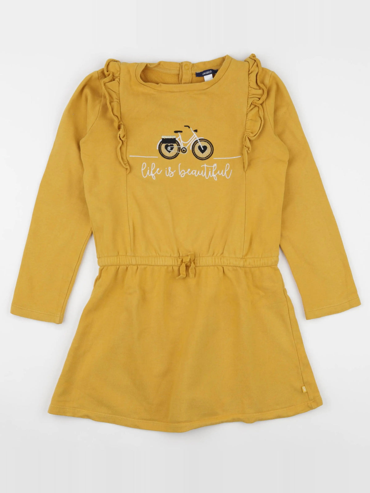 Okaidi - robe jaune, or - 10 ans