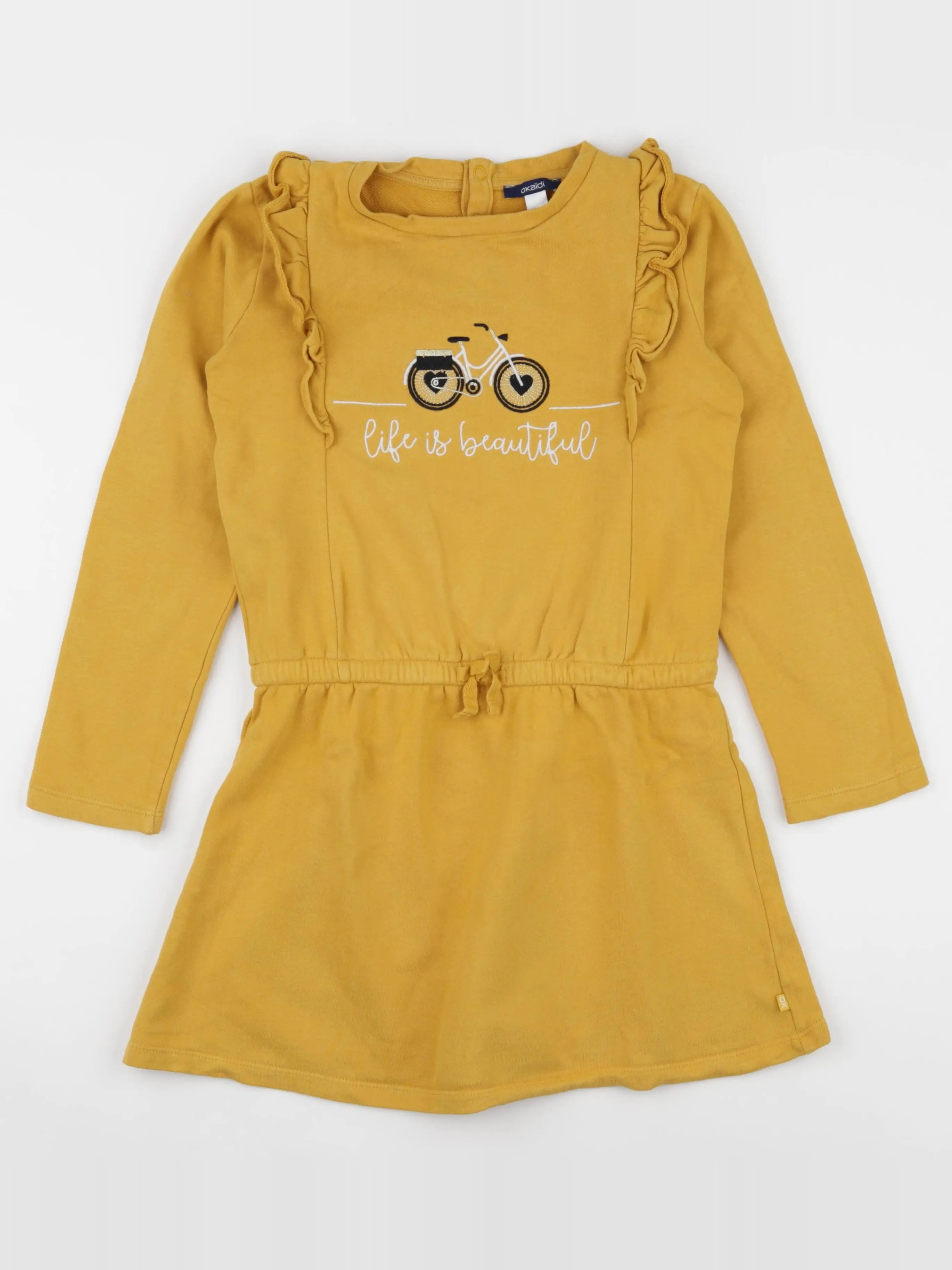 Okaidi - robe jaune, or - 10 ans