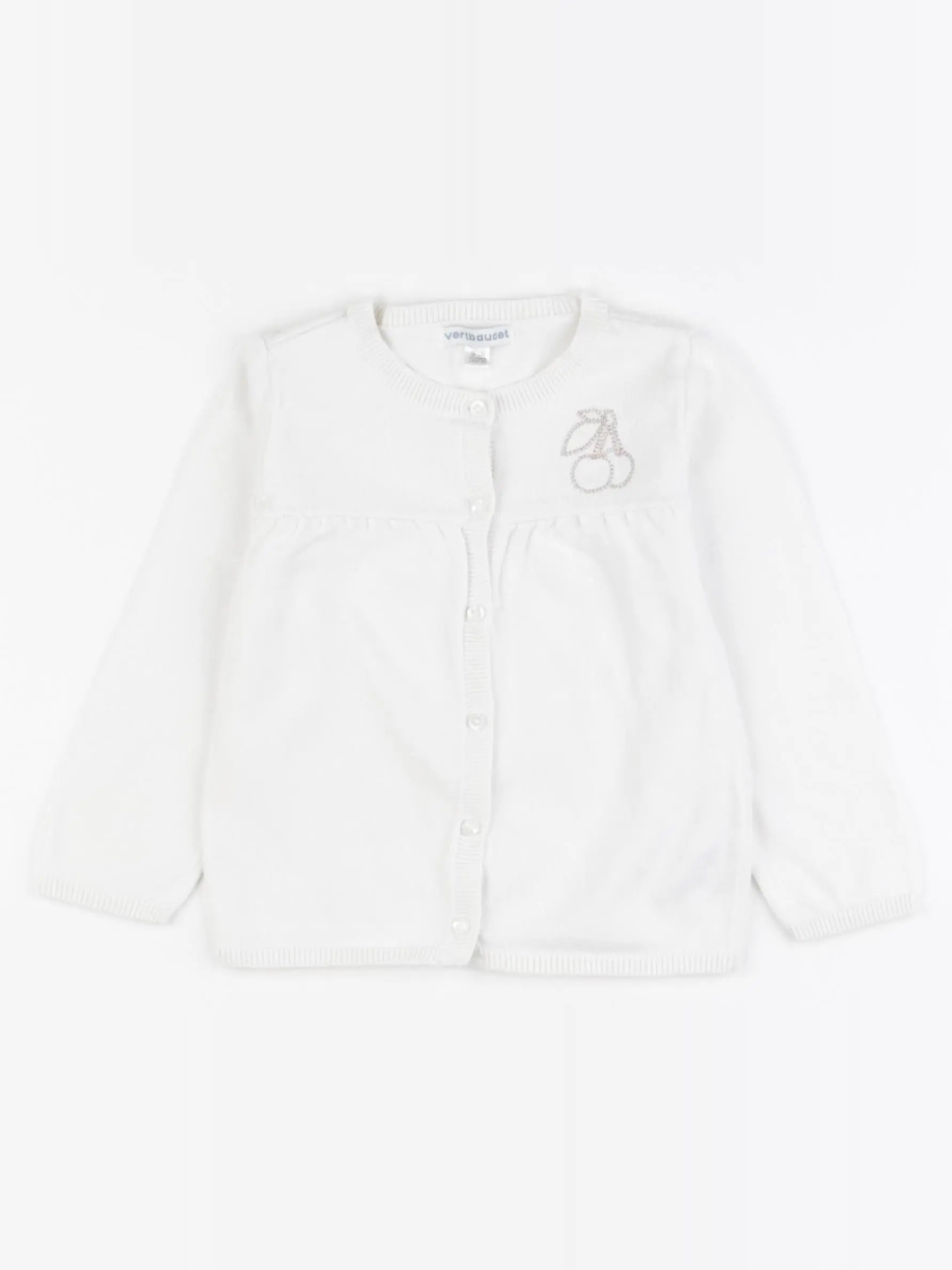 Vertbaudet - gilet blanc, or - 24 mois