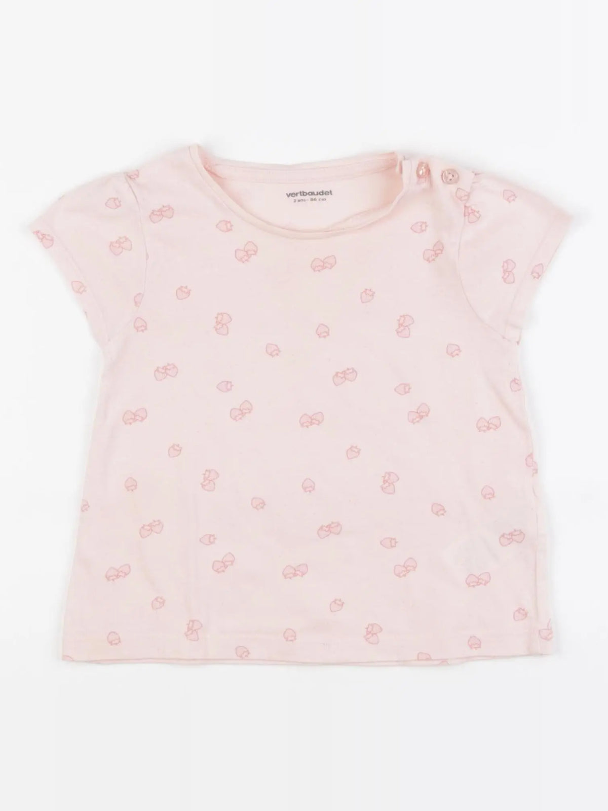 Vertbaudet - tee-shirt rose - 2 ans