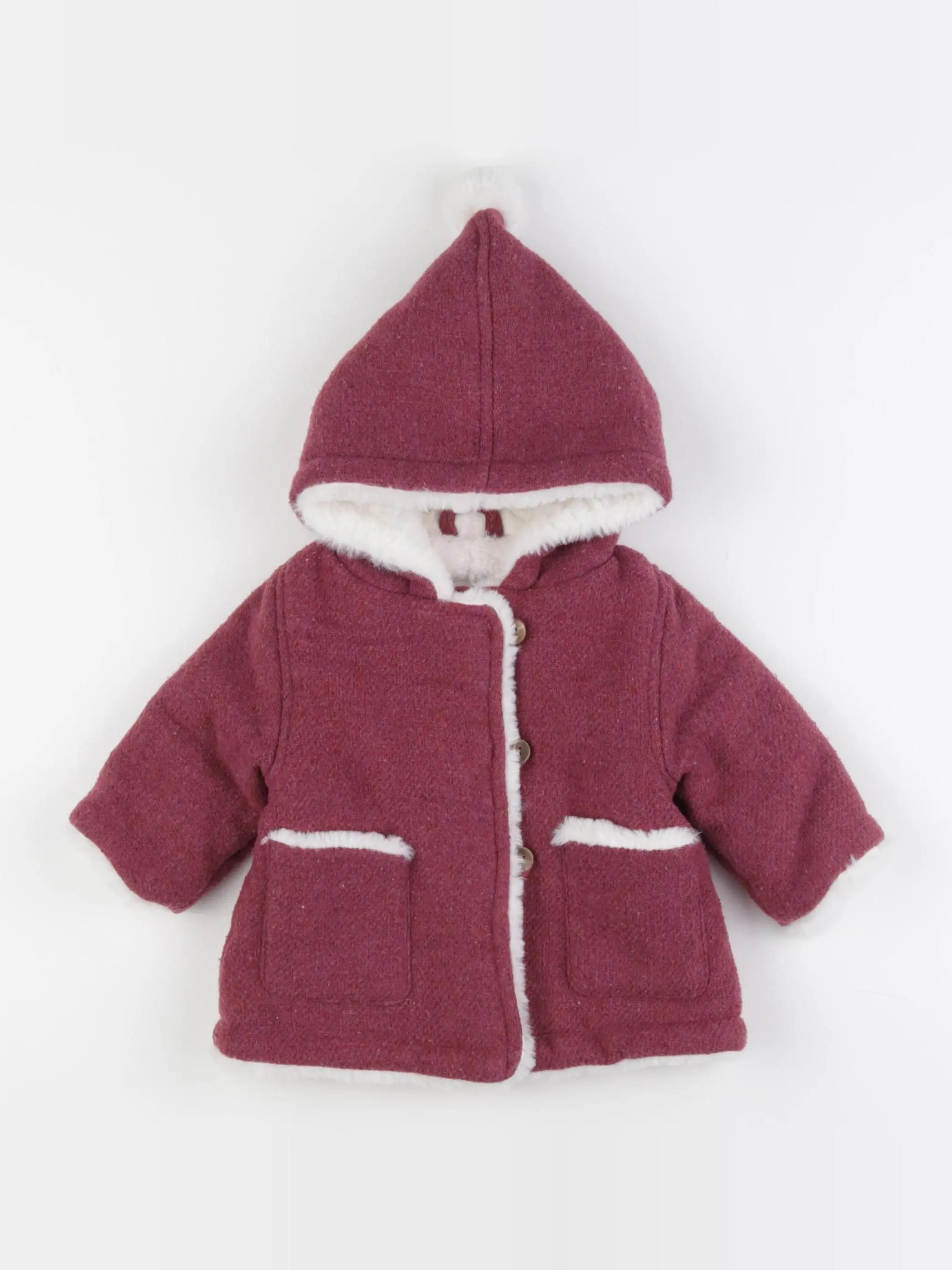 Vertbaudet - manteau rose - 3 mois